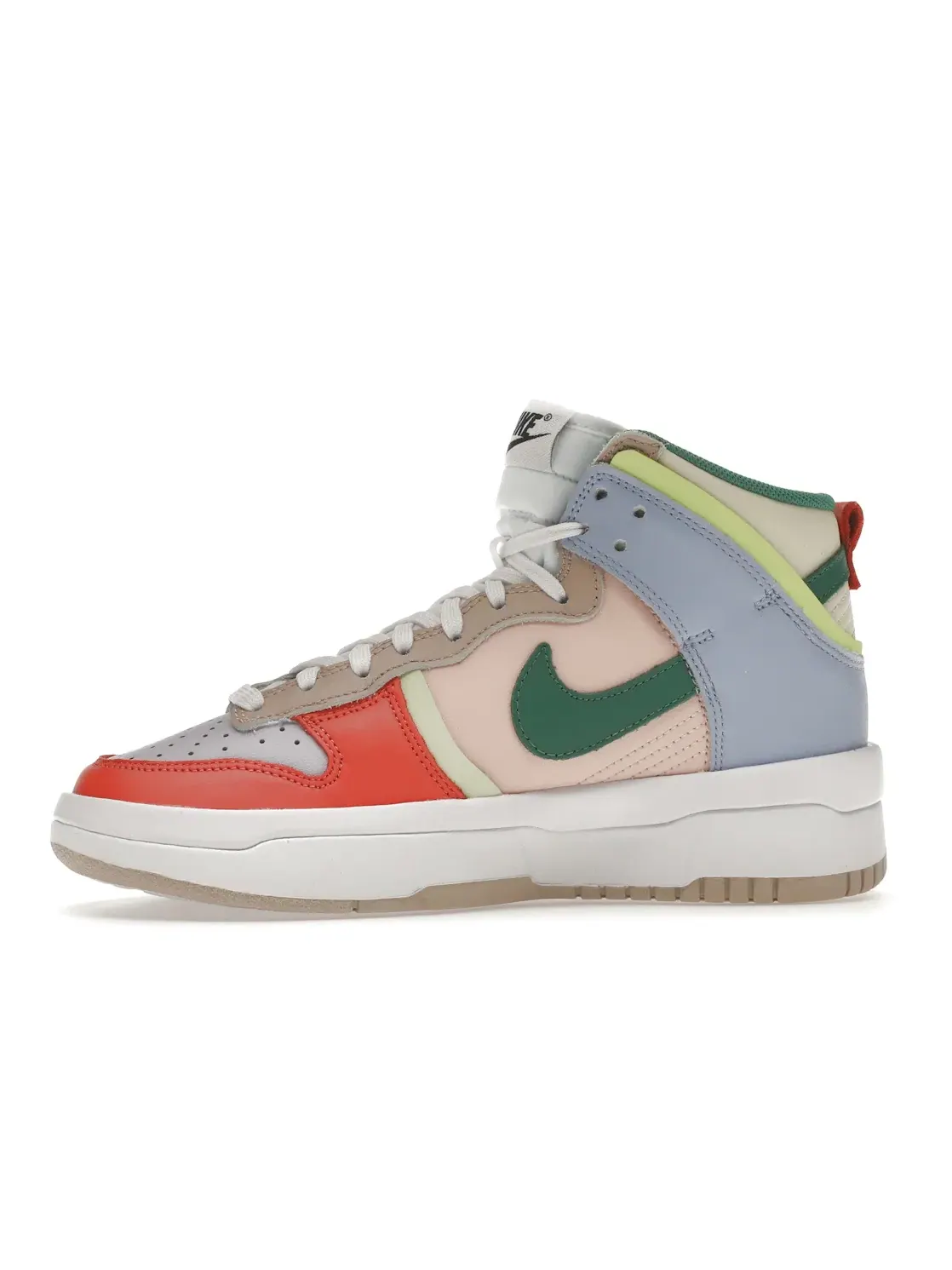 Женские кроссовки с принтом Nike Dunk High Up Nike — изображение 3 из 4, зеленый-бледный