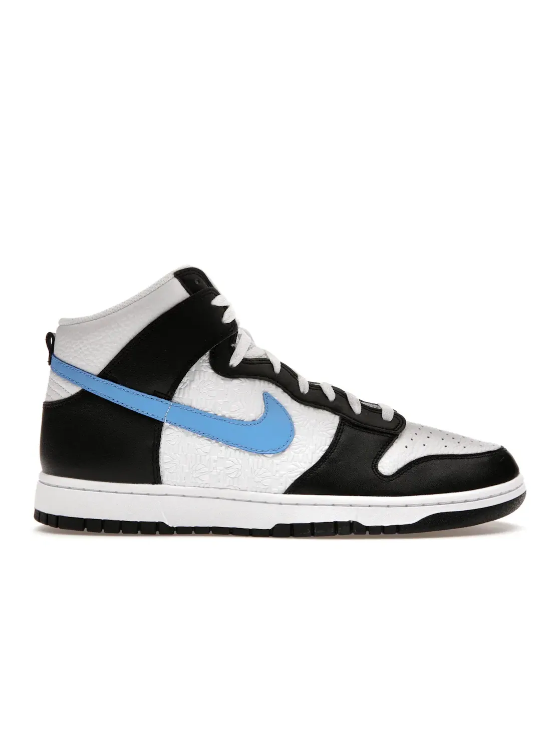 Мужские кроссовки высокие с кожаным верхом Nike Dunk High Retro FLC Nike — изображение 1 из 4, черный/синий/белый