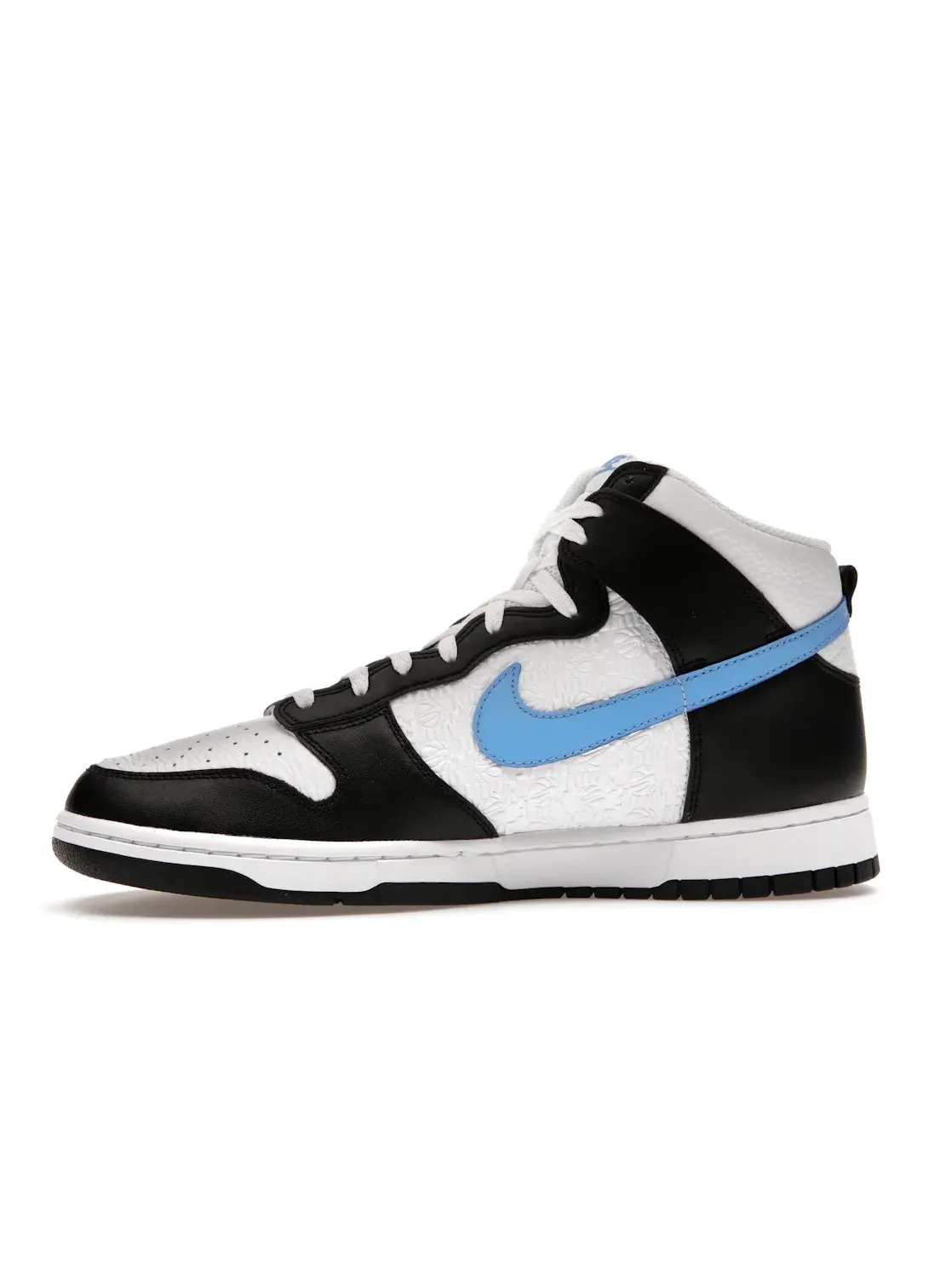 Мужские кроссовки высокие с кожаным верхом Nike Dunk High Retro FLC Nike — изображение 3 из 4, черный/синий/белый