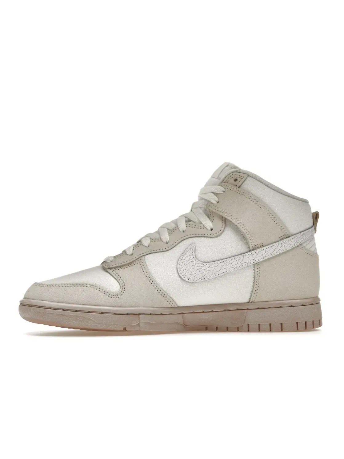 Мужские кроссовки высокие с принтом Nike Dunk High Retro PRM Nike — изображение 3 из 4, белый/белый//розовый