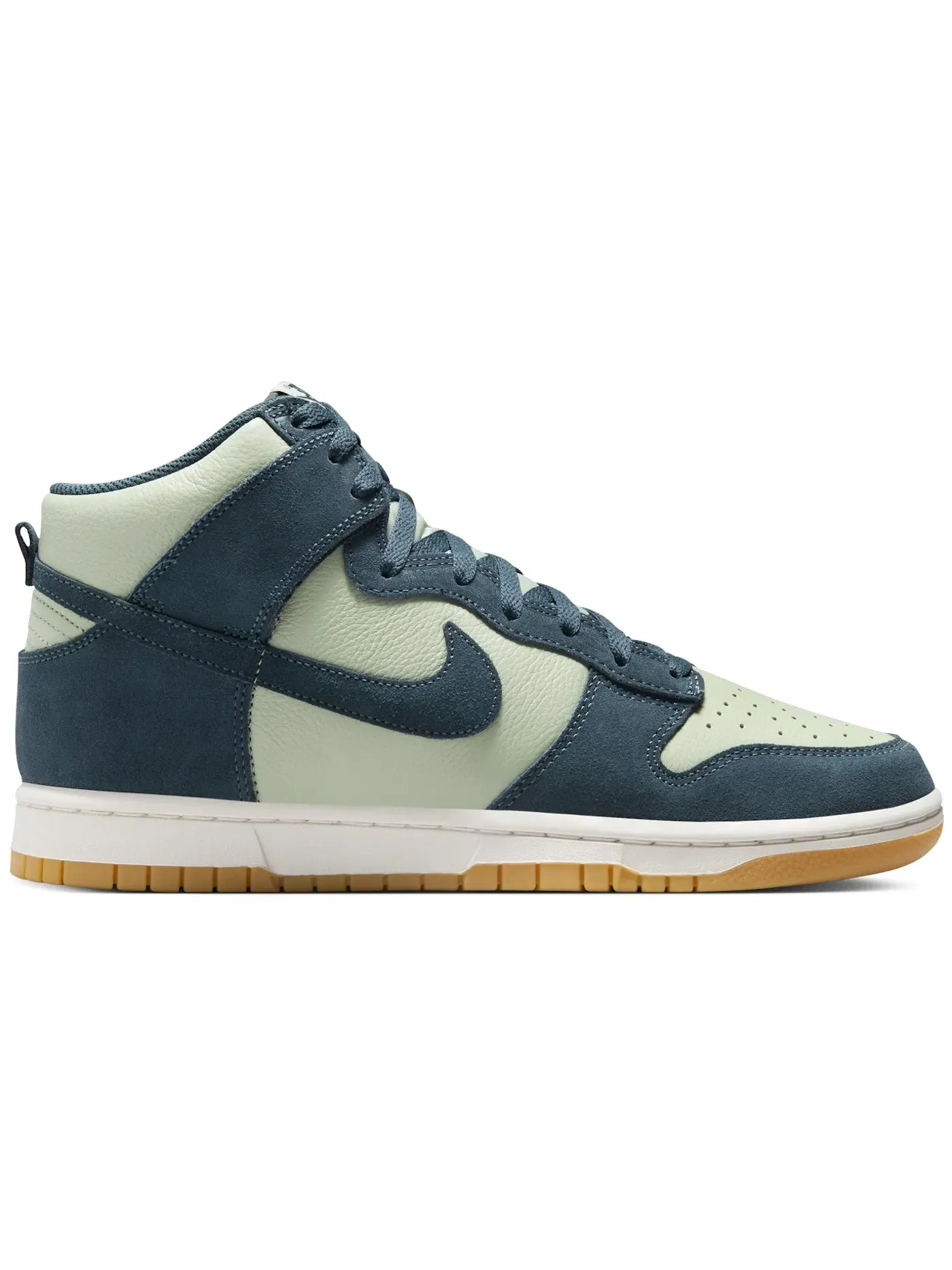 Мужские кроссовки высокие с кожаным верхом Nike Dunk High Retro SE — изображение 1 из 1, желтый/темно-синий