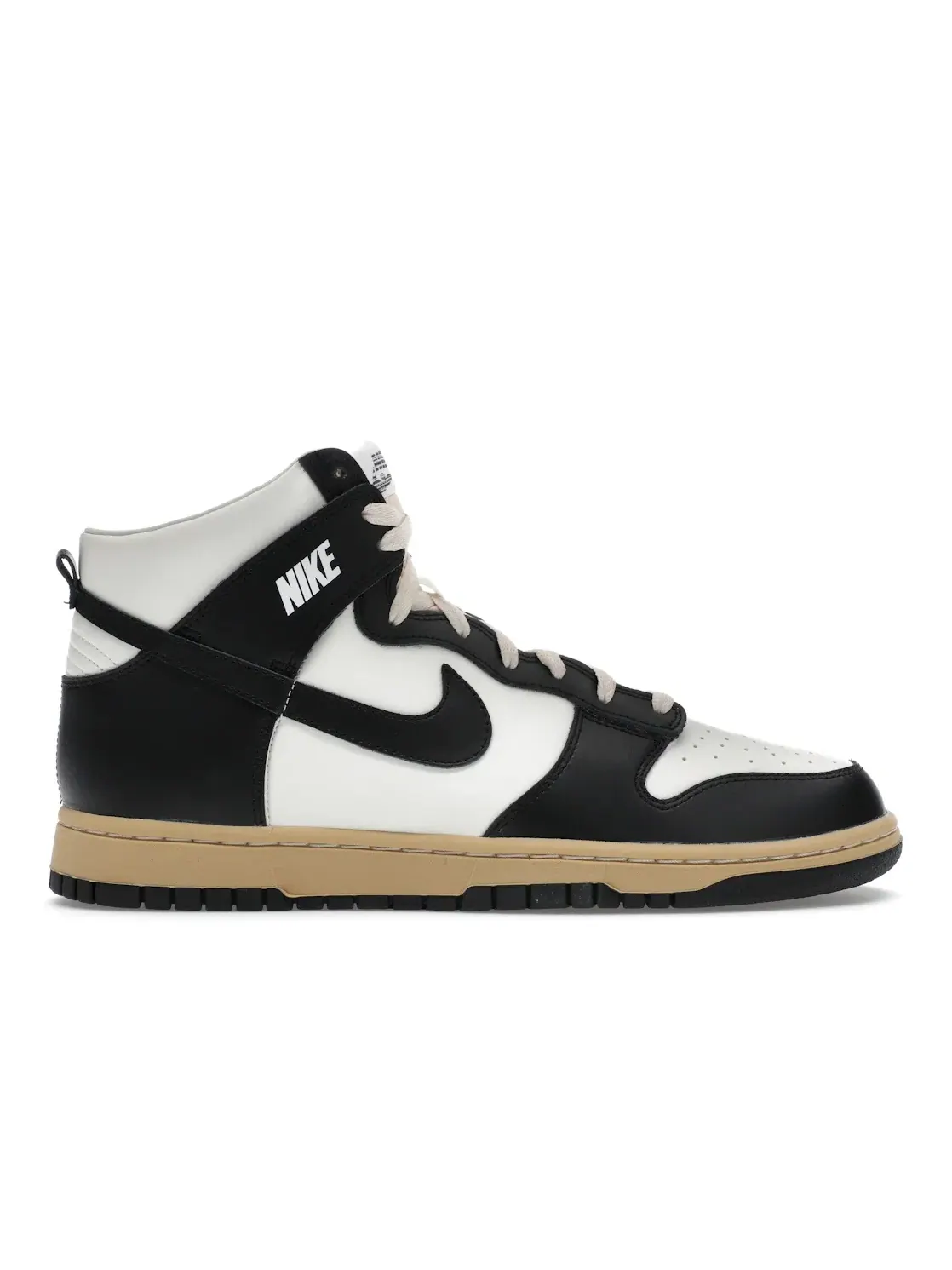 Женские кроссовки высокие с ретро-дизайном Nike Dunk High Retro — изображение 1 из 4, черный/белый/кремовый