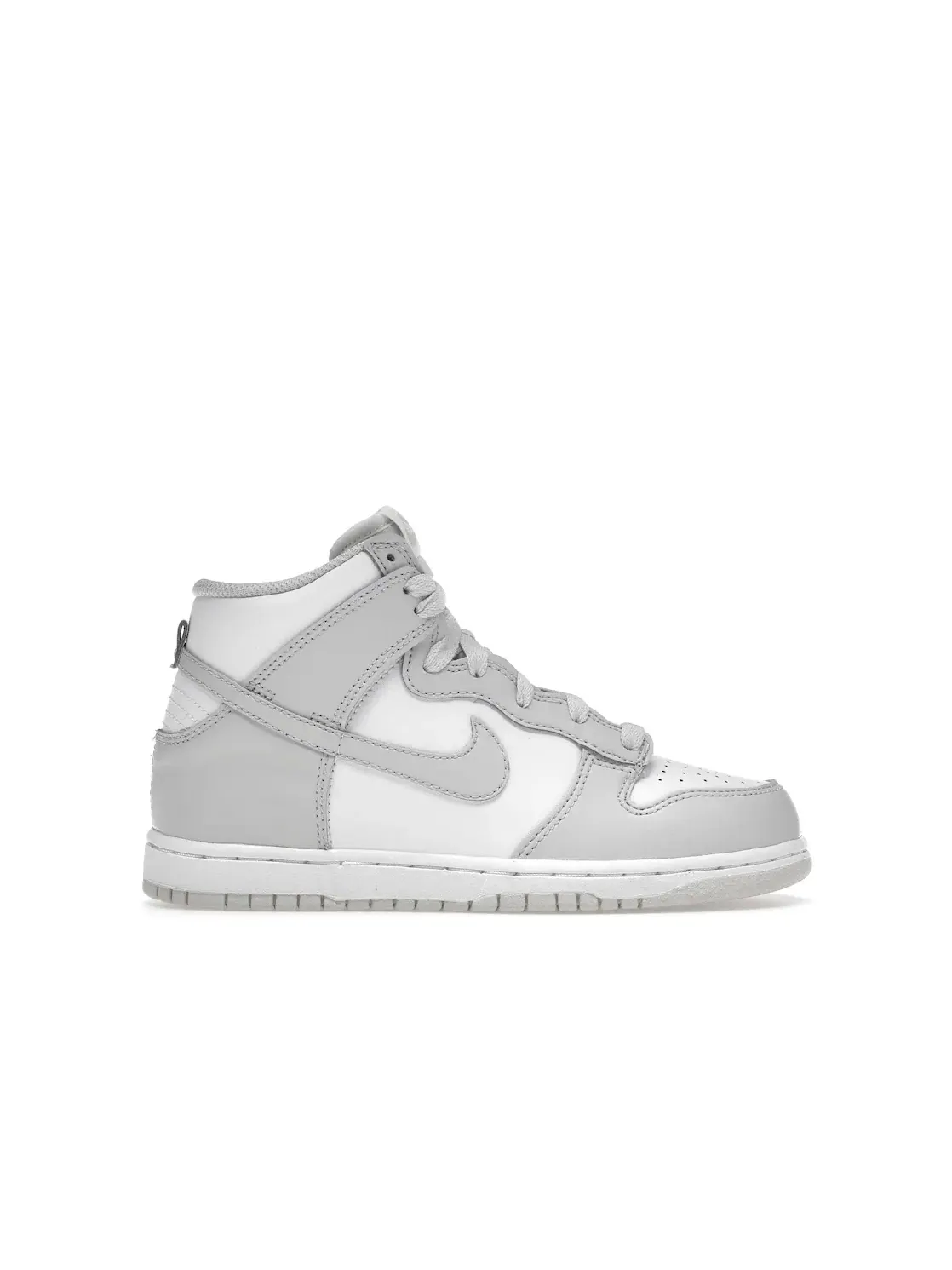 Детские кроссовки ретро с белой кожей Nike Dunk High Retro — изображение 1 из 4, белый/серый
