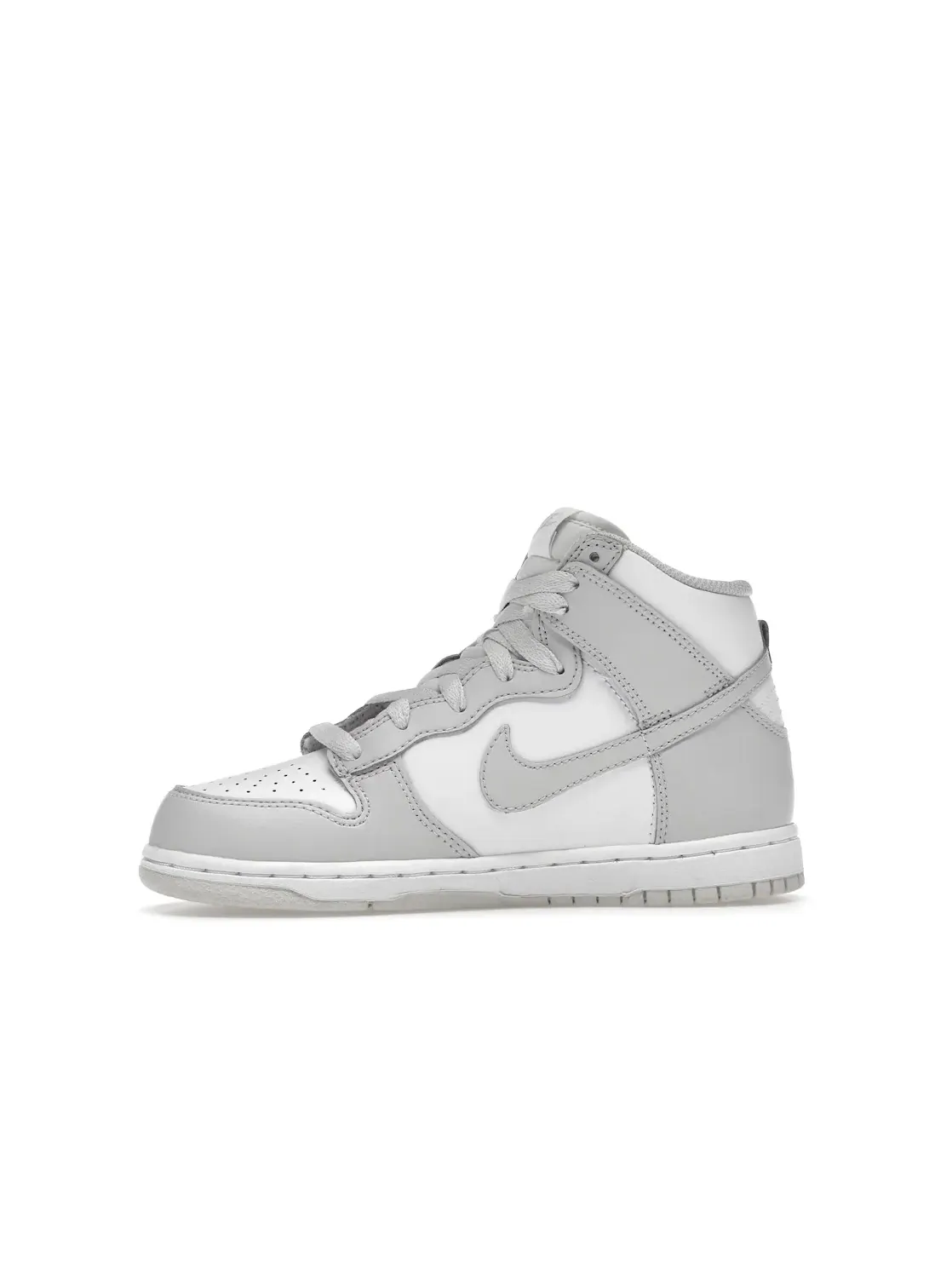 Детские кроссовки ретро с белой кожей Nike Dunk High Retro — изображение 3 из 4, белый/серый