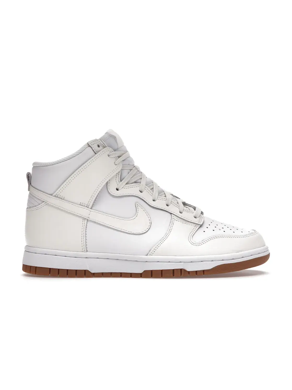 Женские кроссовки с белой кожей Nike Dunk High — изображение 1 из 4, белый/-коричневый