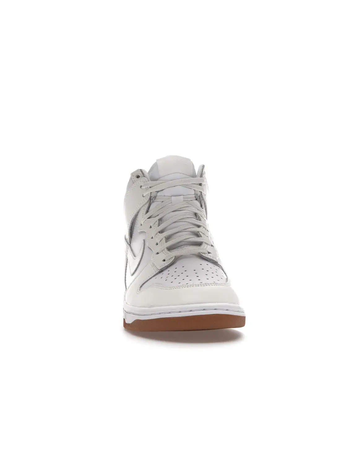 Женские кроссовки с белой кожей Nike Dunk High — изображение 2 из 4, белый/-коричневый