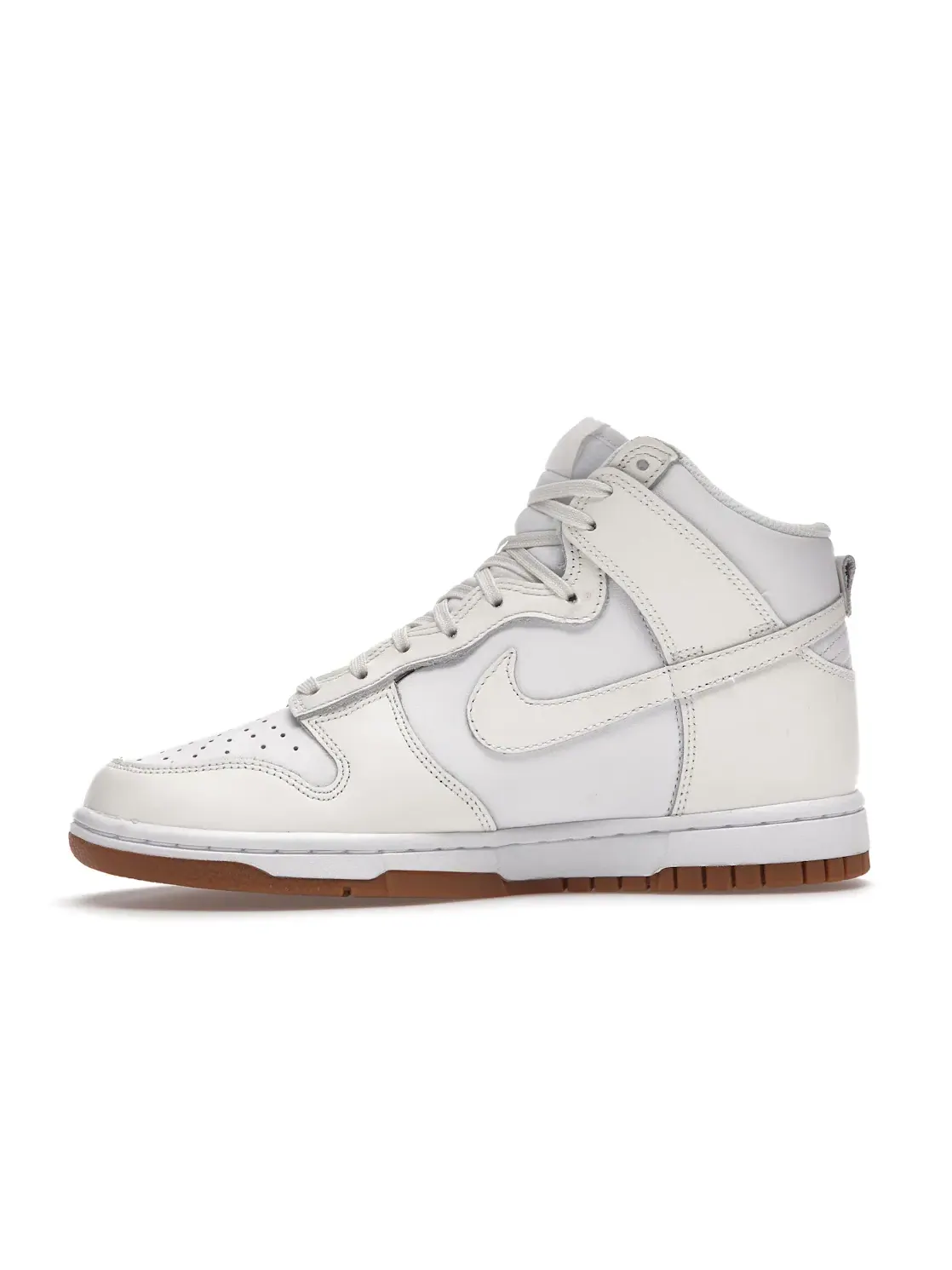 Женские кроссовки с белой кожей Nike Dunk High — изображение 3 из 4, белый/-коричневый