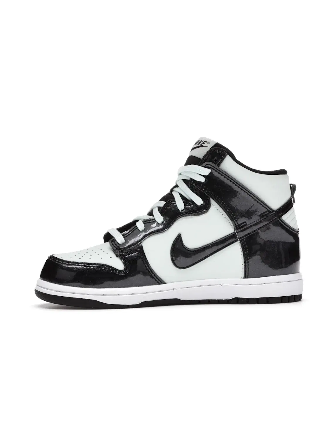 Детские кроссовки высокие с контрастными накладками Nike Dunk High SE — изображение 3 из 4, зеленый/черный/белый