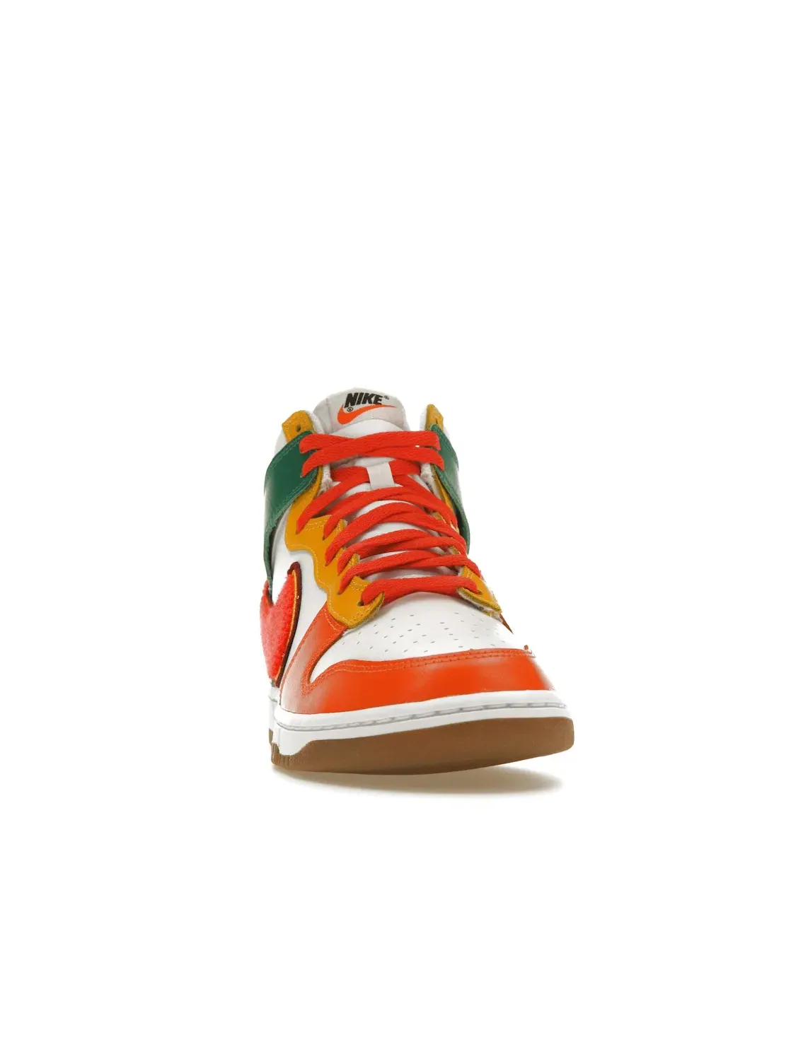 Мужские кроссовки с премиальной кожи Nike Dunk High Nike — изображение 2 из 4, белый/красный-красный