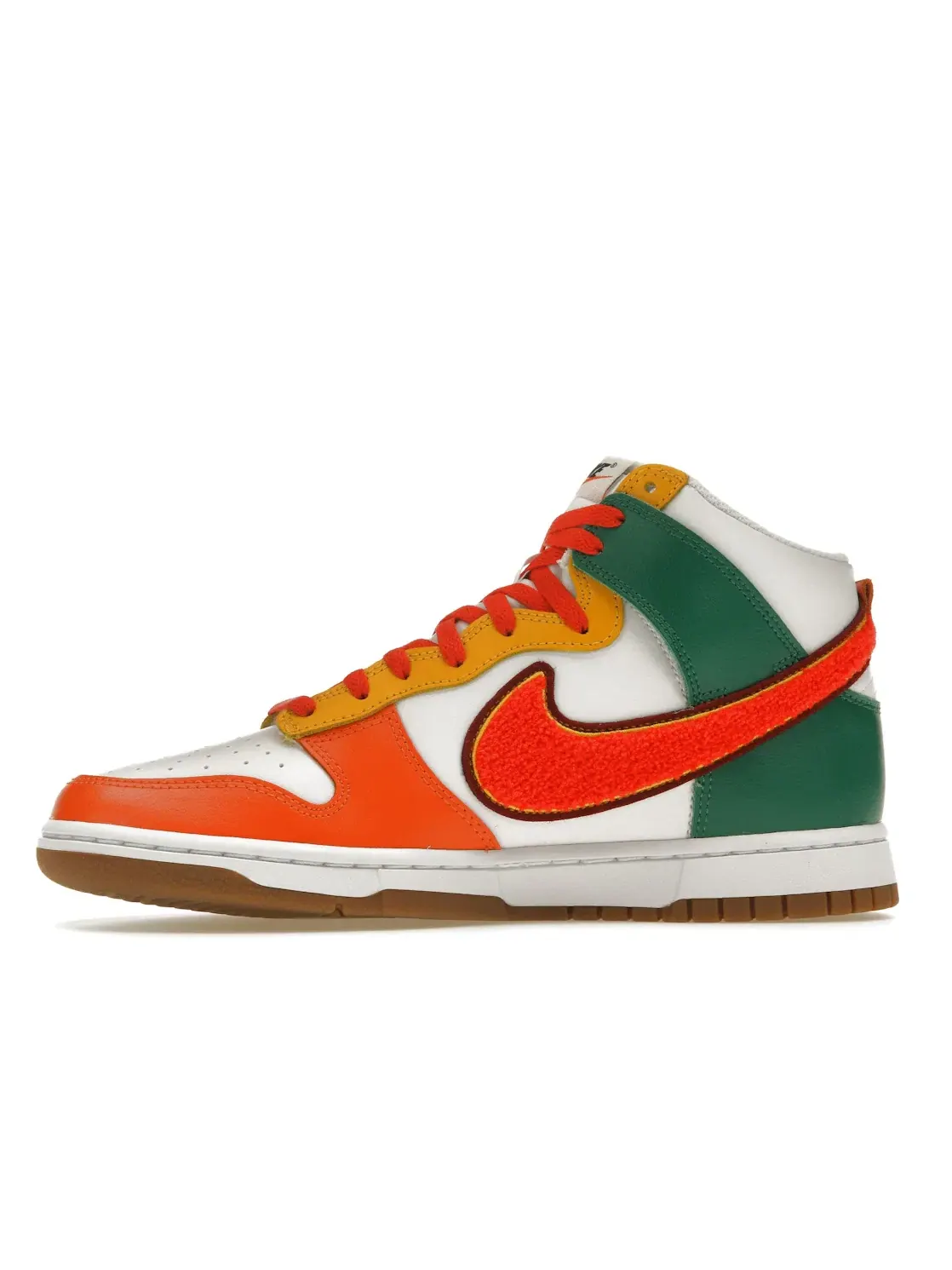 Мужские кроссовки с премиальной кожи Nike Dunk High Nike — изображение 3 из 4, белый/красный-красный