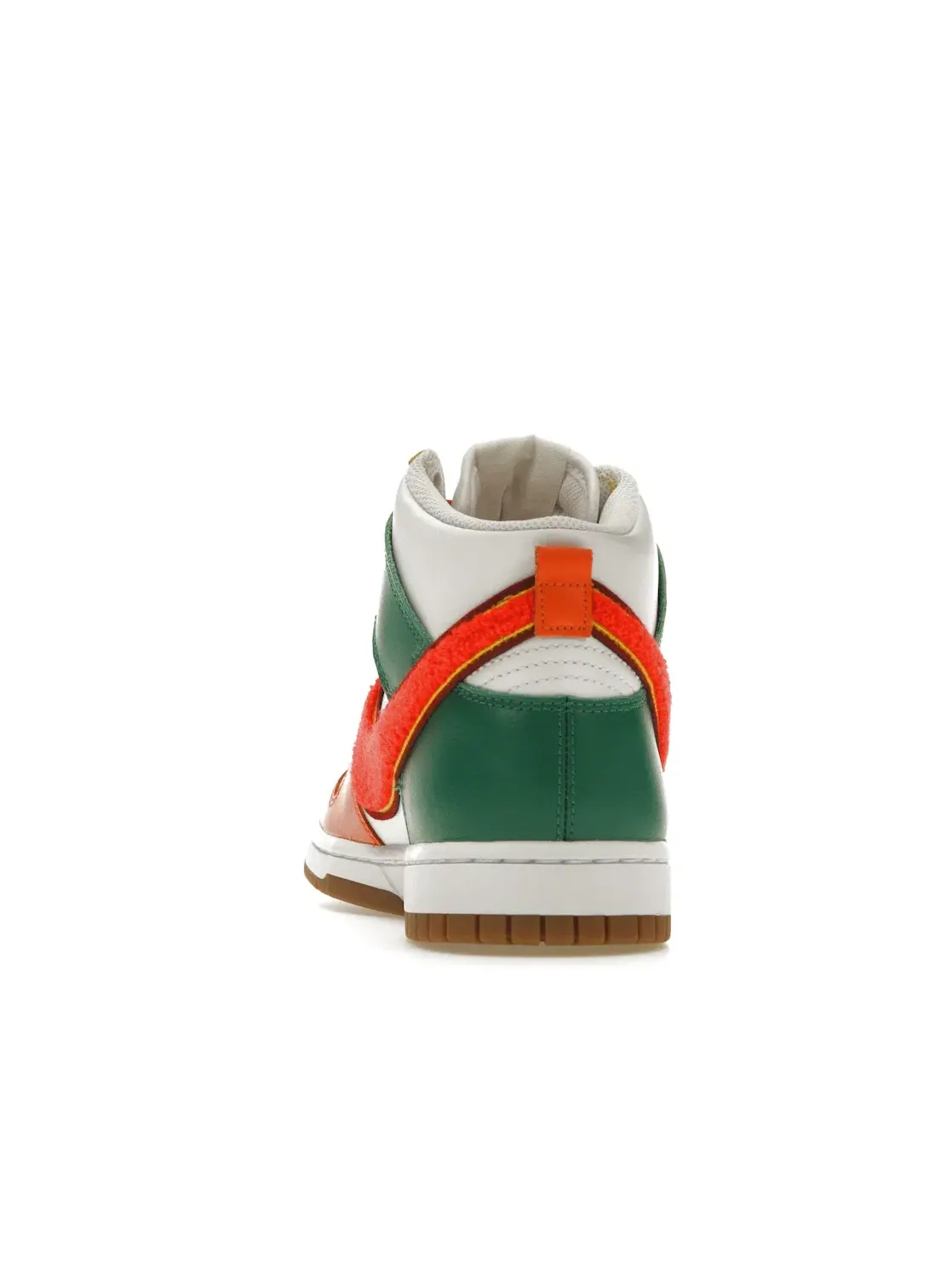 Мужские кроссовки с премиальной кожи Nike Dunk High Nike — изображение 4 из 4, белый/красный-красный