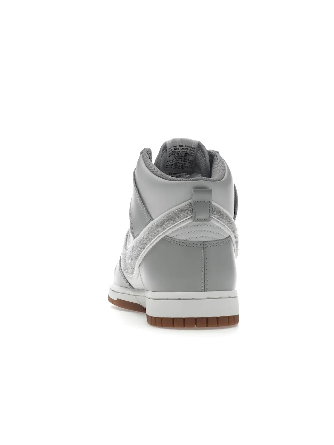 Мужские кроссовки с замшевым свушем Nike Dunk High University — изображение 4 из 4, светлый серый/белый