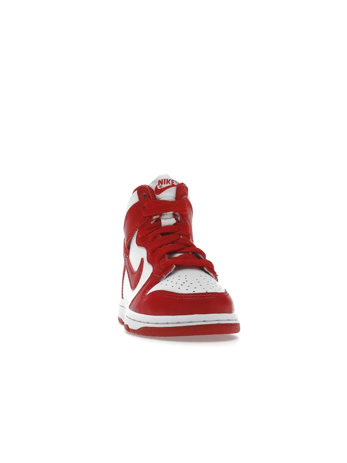 Детские кроссовки высокие Nike Dunk High University Red Nike — изображение 2 из 4, белый/красный