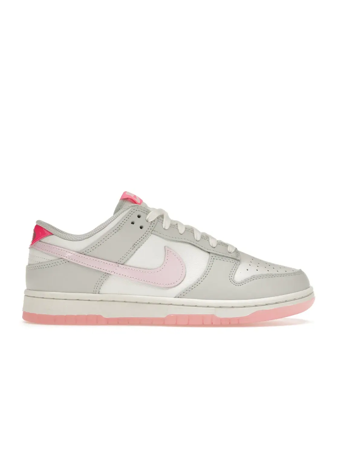 Женские кроссовки с перфорацией Nike Dunk Low Nike — изображение 1 из 4, белый/серый/розовый