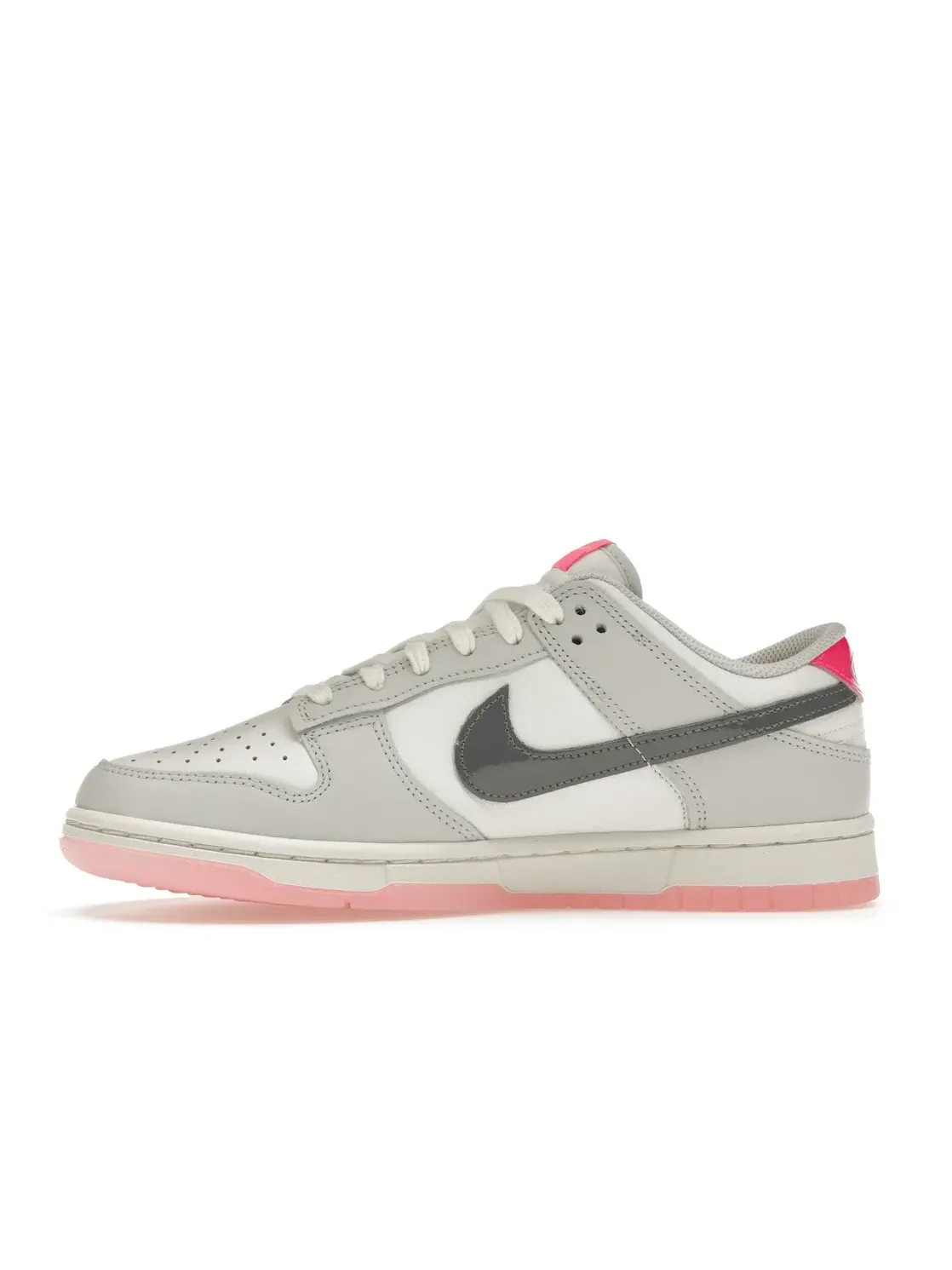 Женские кроссовки с перфорацией Nike Dunk Low Nike — изображение 3 из 4, белый/серый/розовый