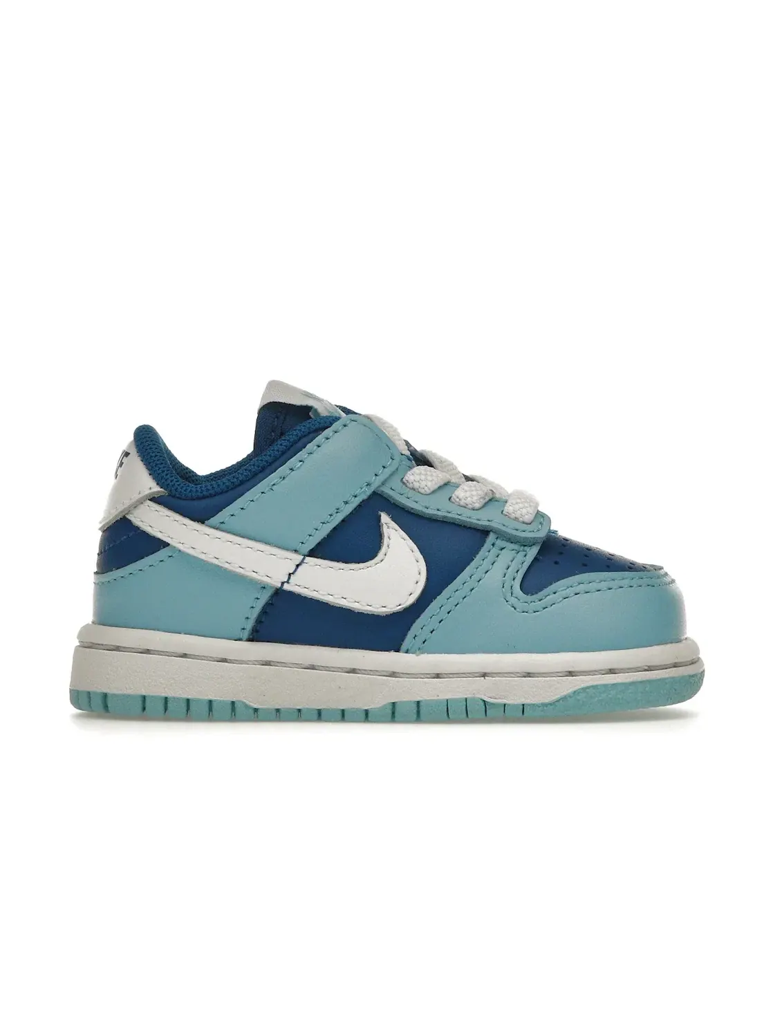 Детские кроссовки с принтом Nike Dunk Low Nike — изображение 1 из 4, белый-синий