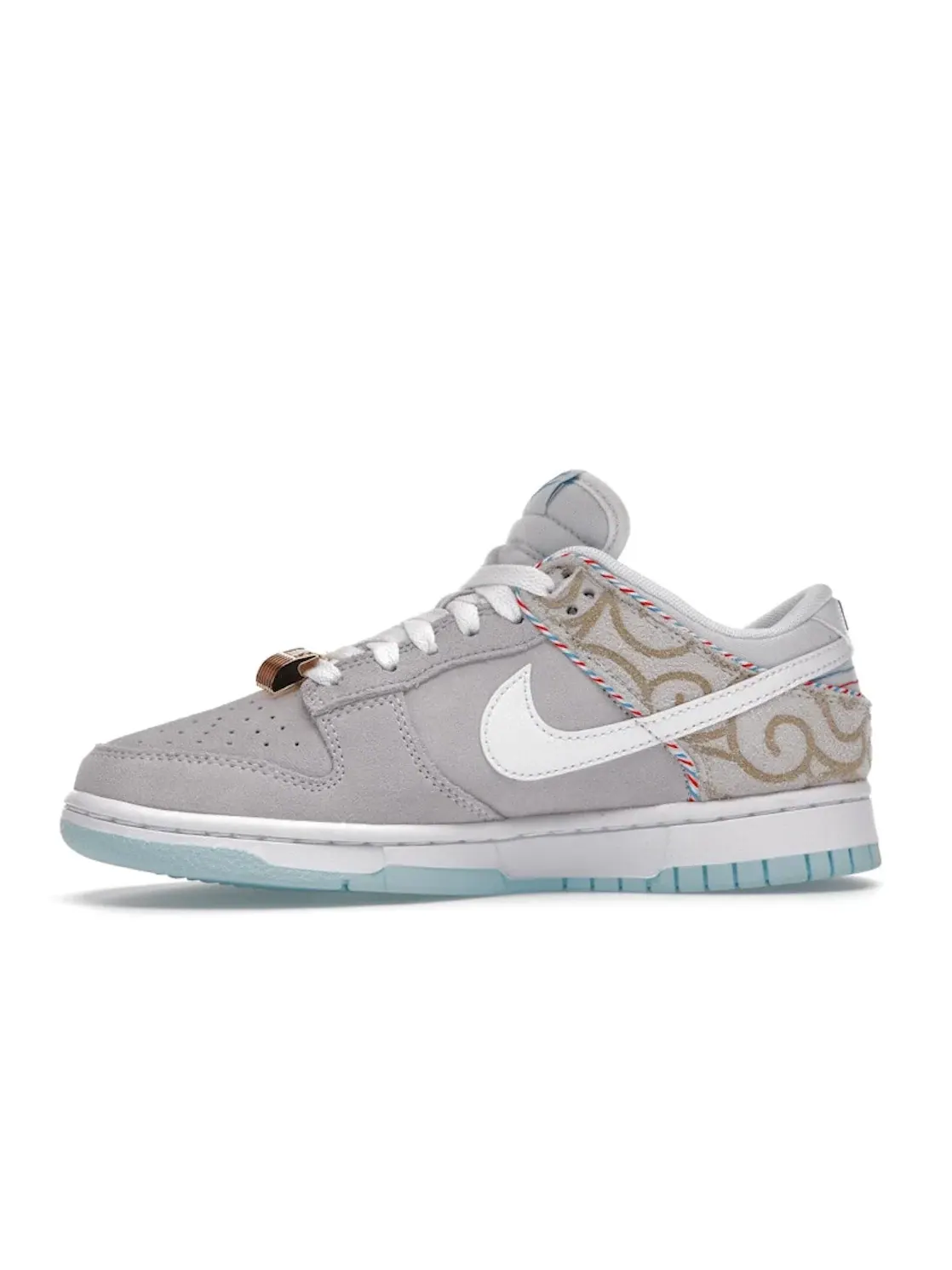 Мужские кроссовки с замшевым верхом Nike Dunk Low SE — изображение 3 из 4, серый/белый