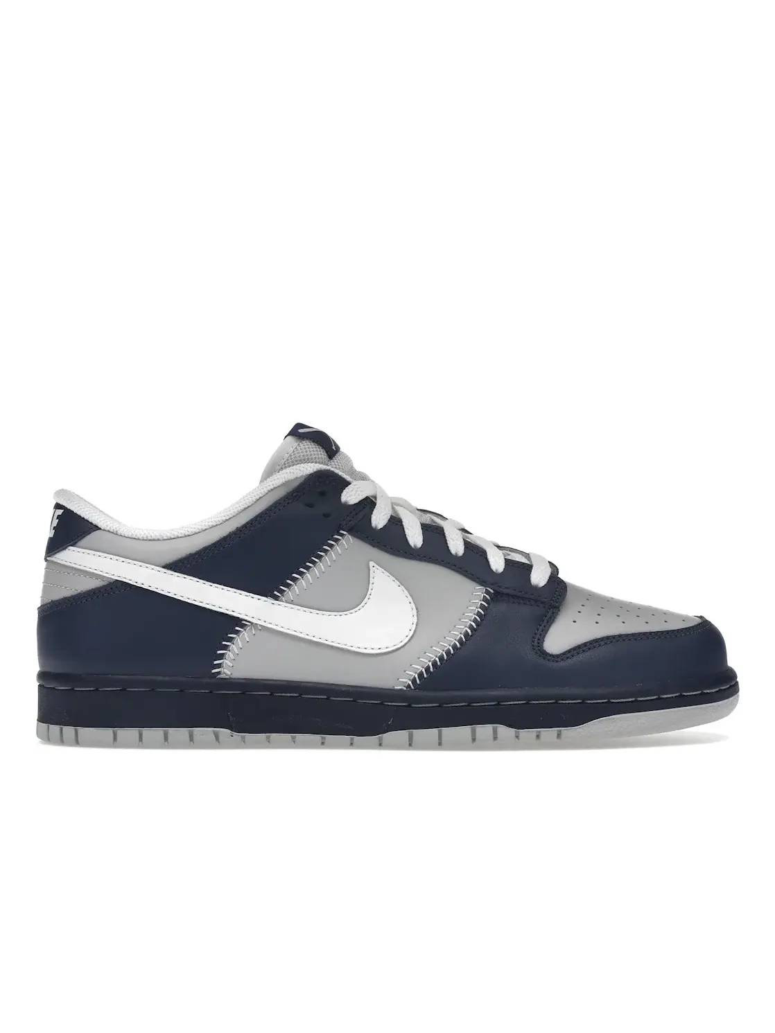 Мужские кроссовки повседневные Nike Dunk Low — изображение 1 из 4, серый/белый-темно-синий