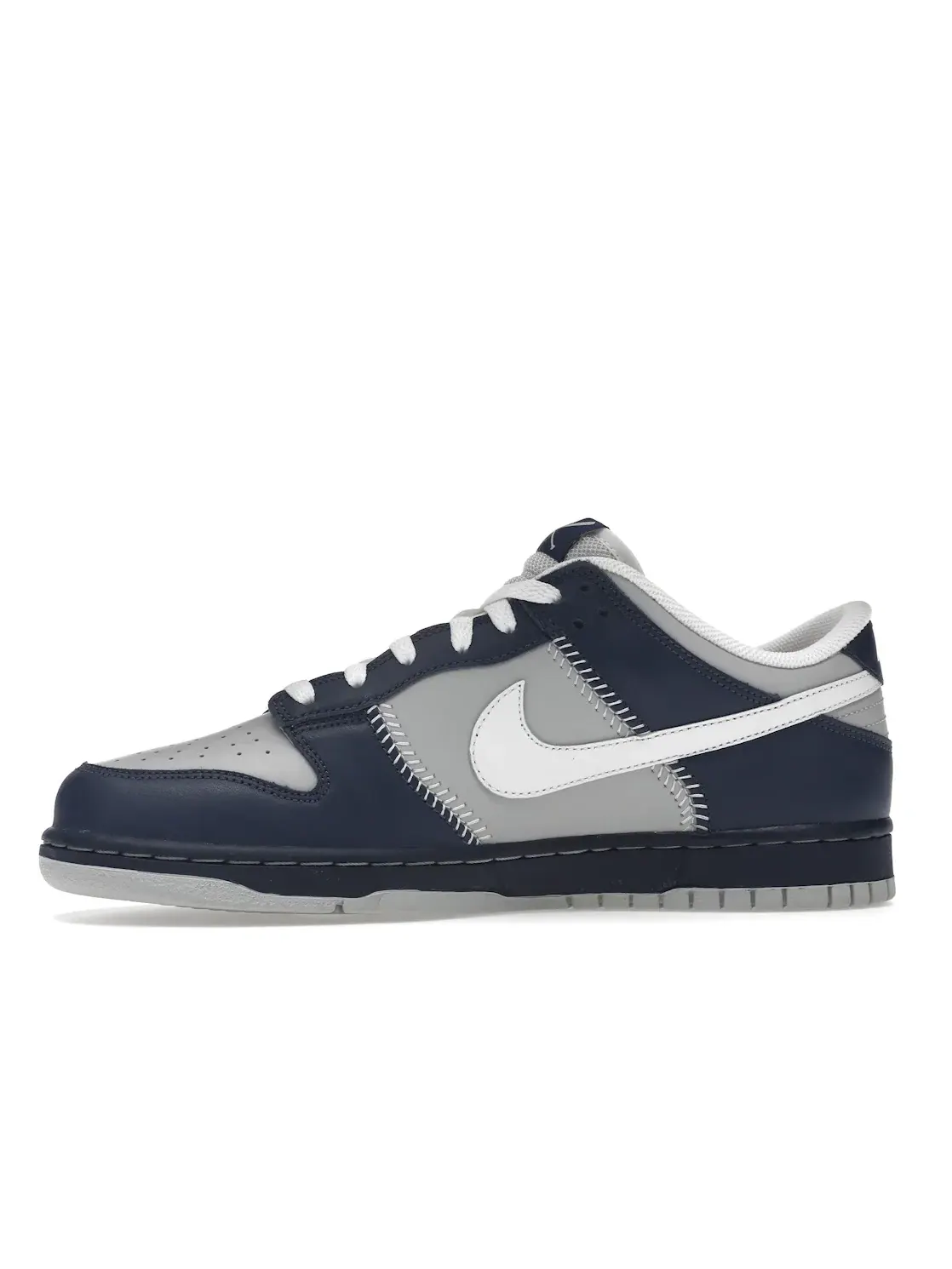 Мужские кроссовки повседневные Nike Dunk Low — изображение 3 из 4, серый/белый-темно-синий