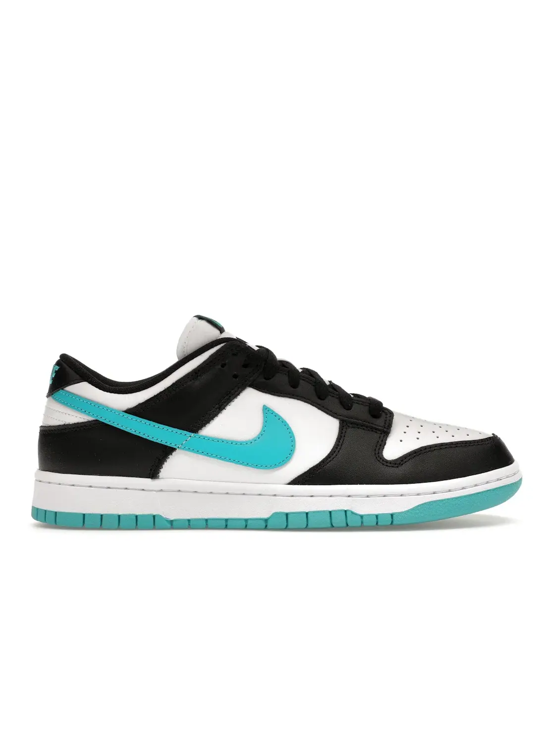 Мужские кроссовки кожаные Nike Dunk Low — изображение 1 из 4, белый//черный