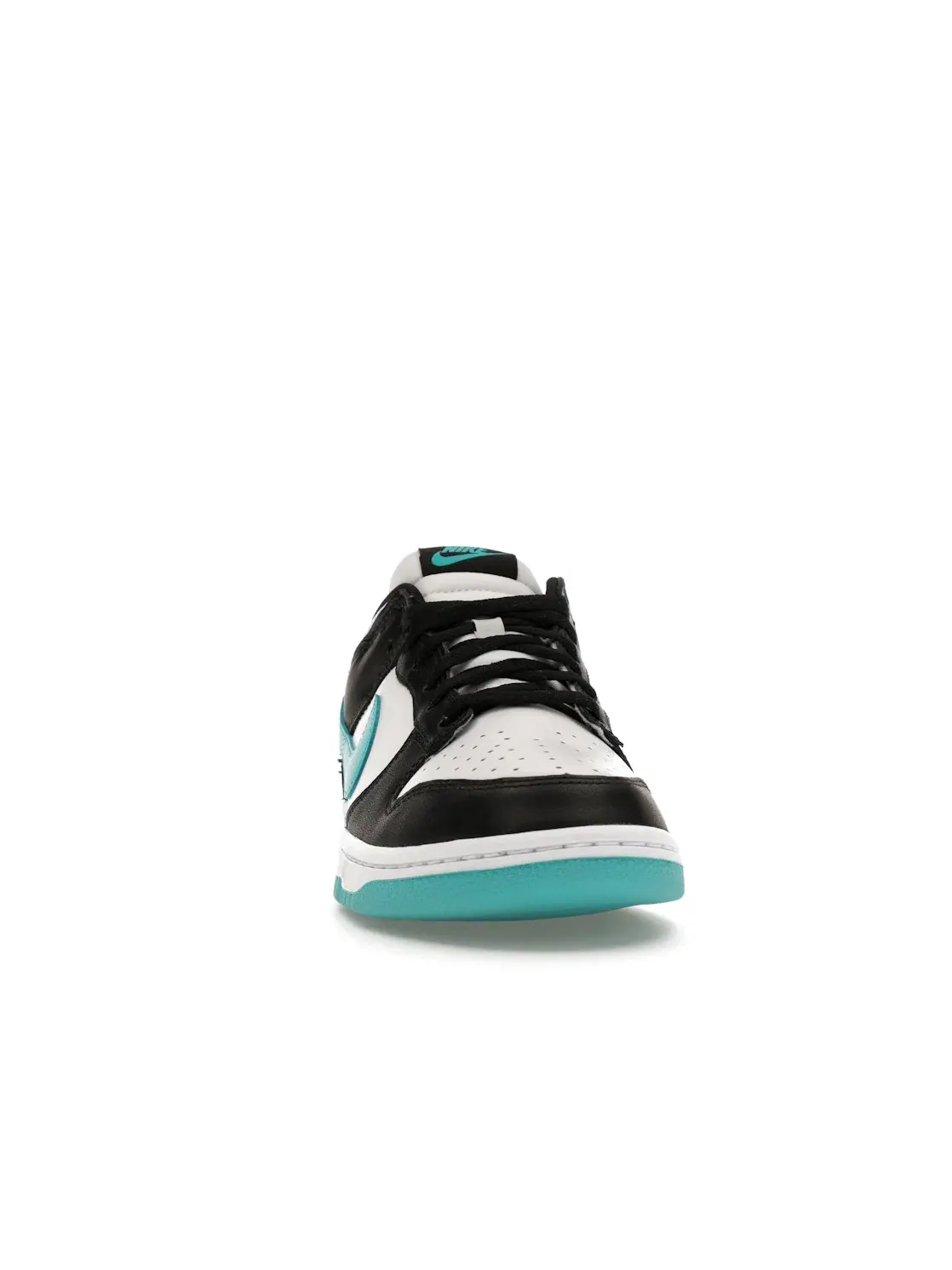 Мужские кроссовки кожаные Nike Dunk Low — изображение 2 из 4, белый//черный