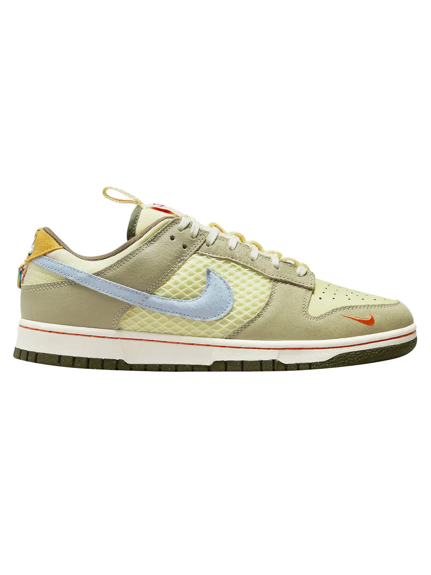 Мужские кроссовки с мультяшным принтом Nike Dunk Low — изображение 1 из 1, желтый/бежевый-синий