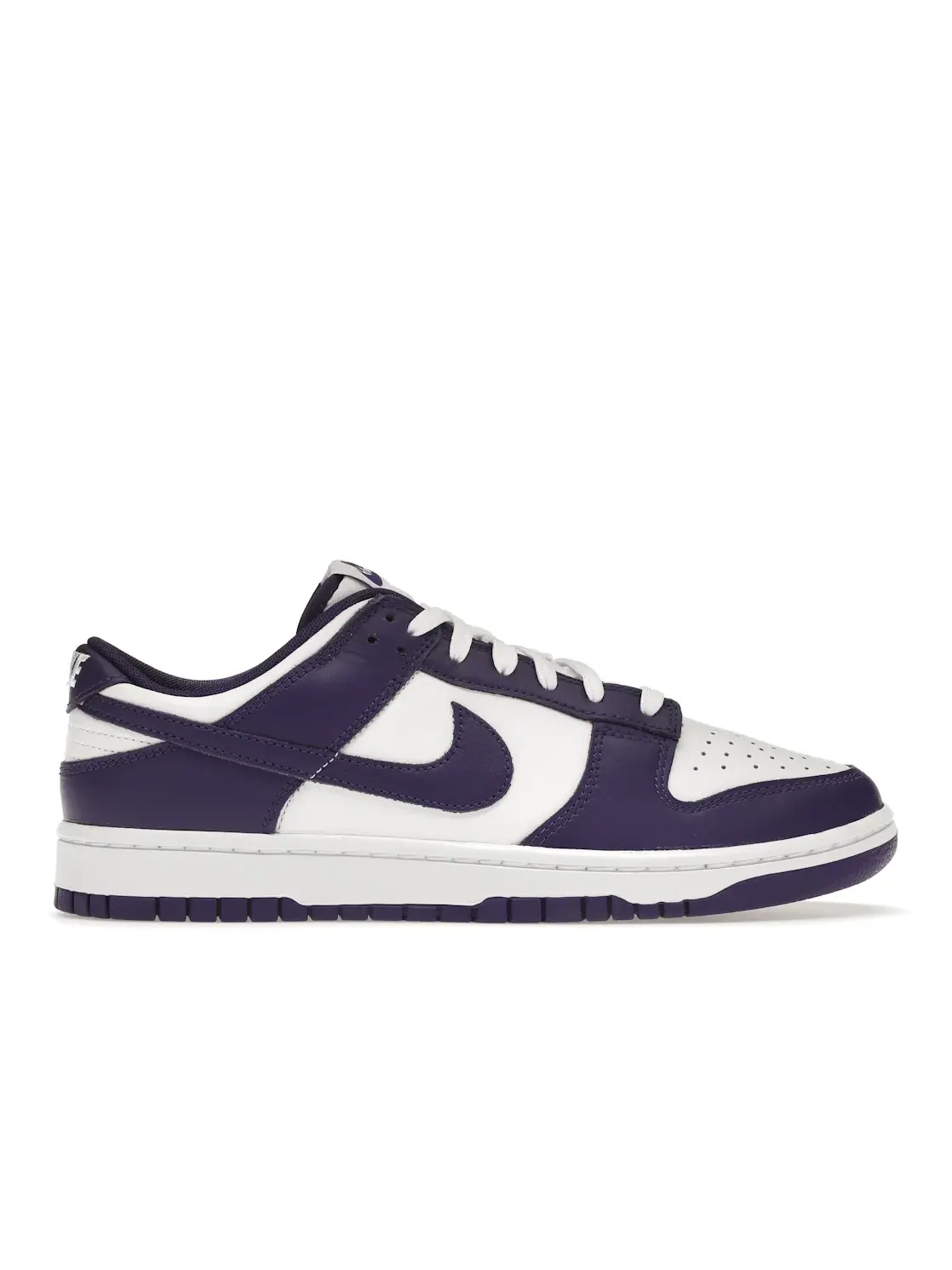 Мужские кроссовки с кожаным верхом Nike Dunk Low — изображение 1 из 4, белый/фиолетовый