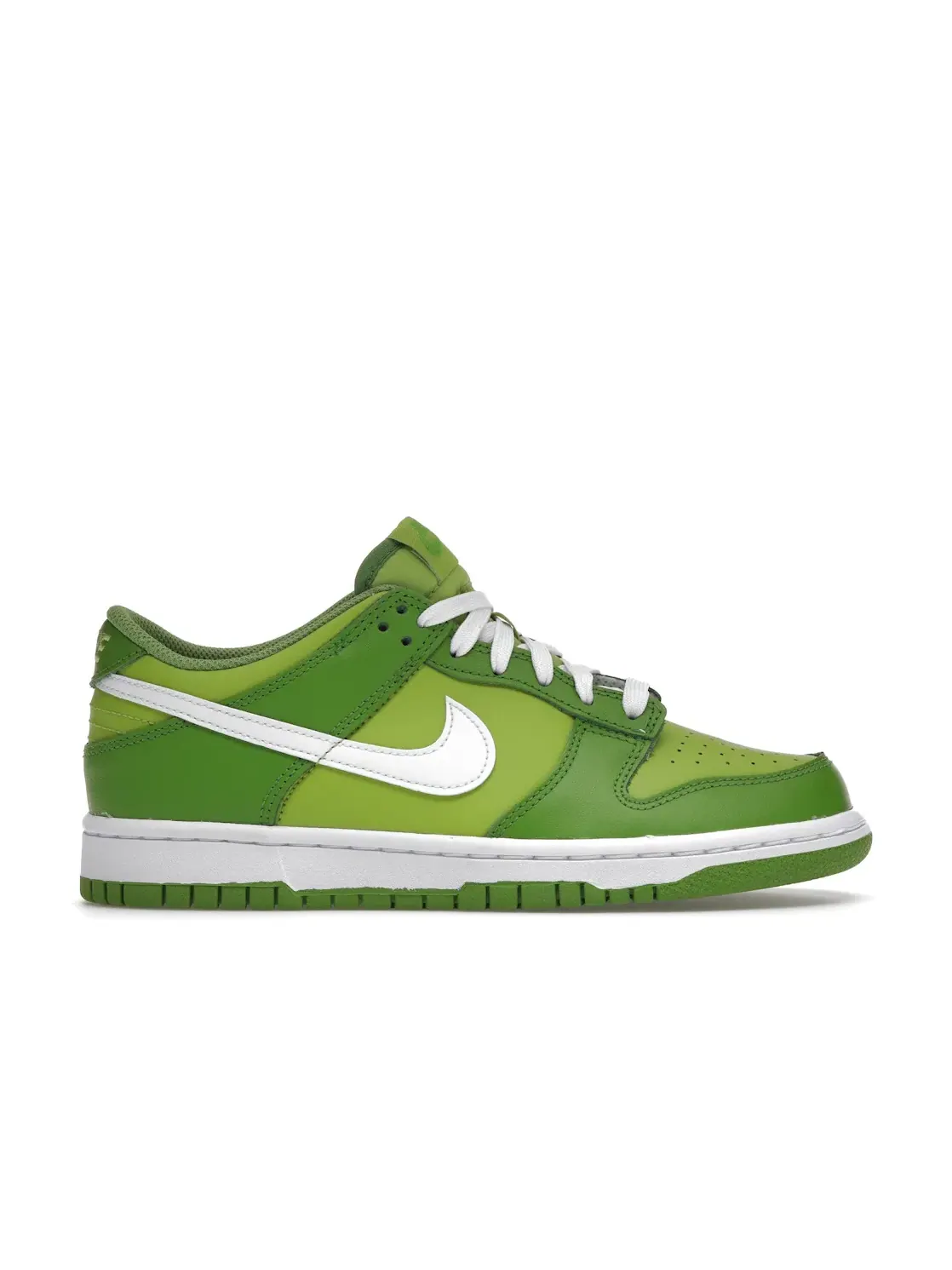 Детские кроссовки с перфорированным носком Nike Dunk Low Nike — изображение 1 из 4, белый/зеленый