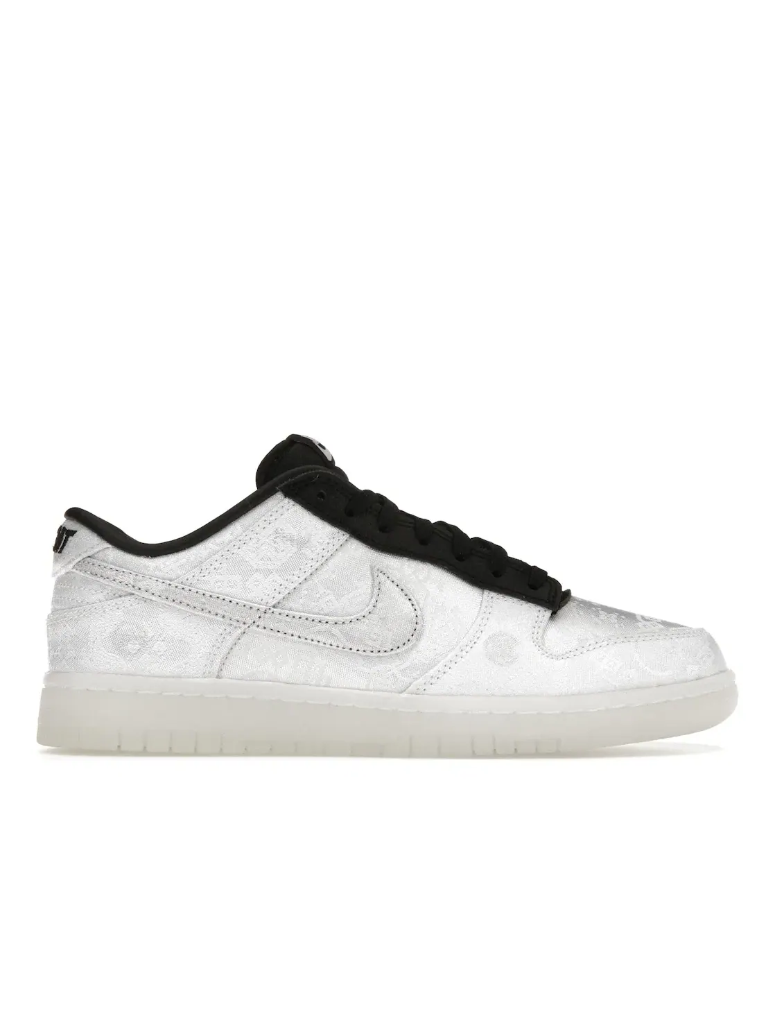 Мужские кроссовки с тирируемым верхом Nike Dunk Low CLOT Fragment Nike — изображение 1 из 4, белый/черный