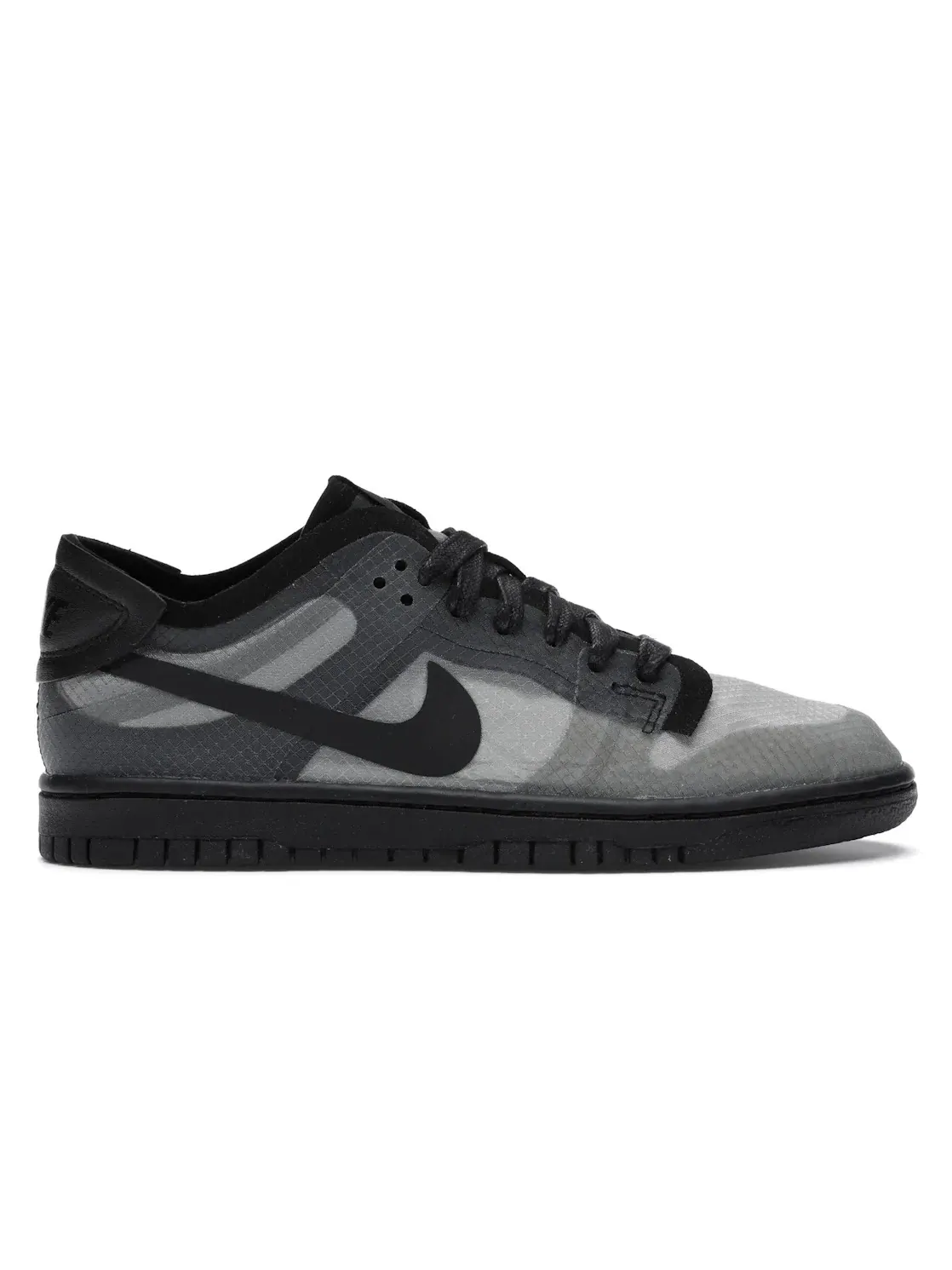Женские кроссовки Lifestyle с прозрачным верхом Nike Dunk Low Comme des Garcons — изображение 1 из 4, черный/белый