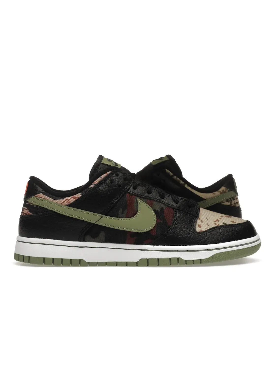 Мужские кроссовки с камуфляжным принтом Nike Dunk Low — изображение 1 из 4, черный/мульти-оливковый