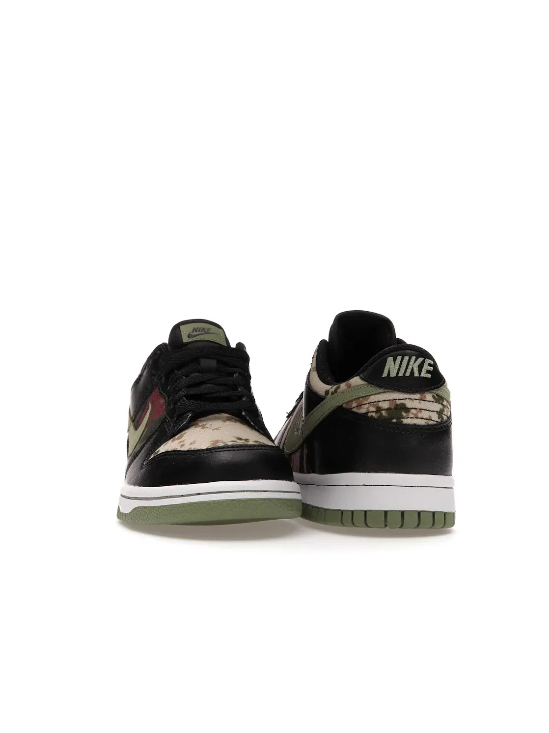 Детские кроссовки Lifestyle с камуфляжным принтом Nike Dunk Low Nike — изображение 2 из 4, черный/мульти-оливковый