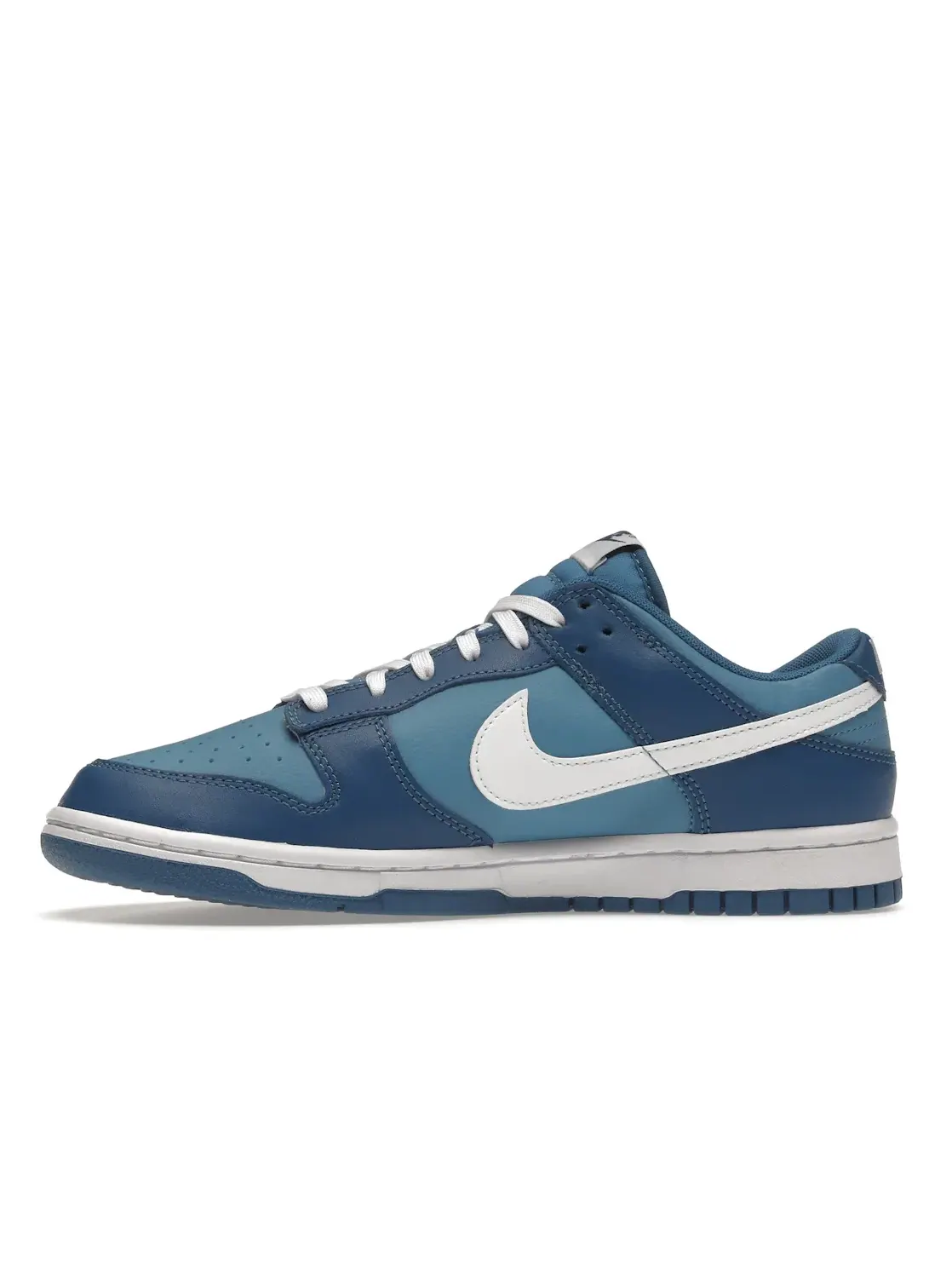 Мужские кроссовки с кожаным верхом Nike Dunk Low — изображение 3 из 4, темный синий/белый-синий