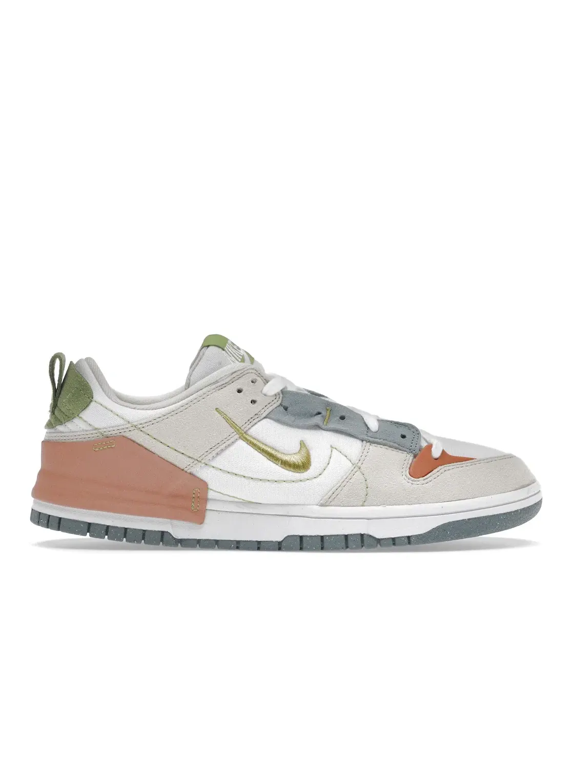 Женские кроссовки с перфорированными накладками Nike Dunk Low Disrupt 2 — изображение 1 из 4, белый/бежевый-оранжевый