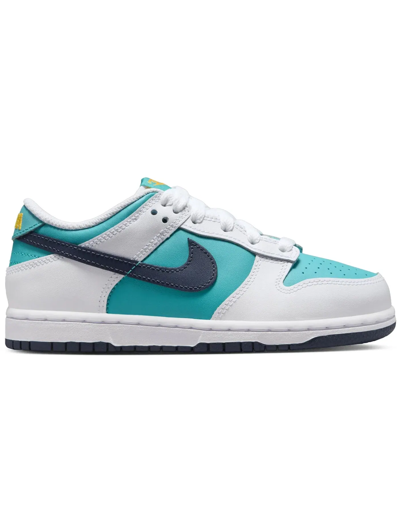 Детские кроссовки с принтом Nike Dunk Low Nike — изображение 1 из 1, белый/розовый/синий