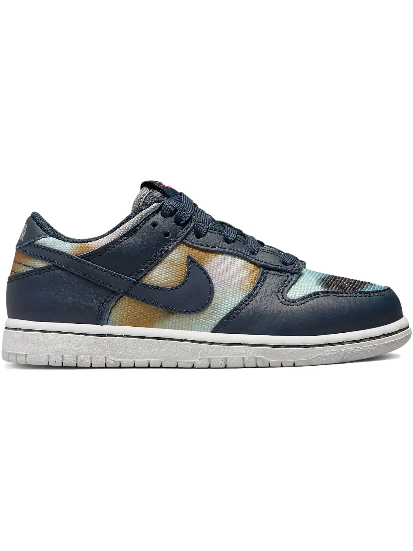 Детские кроссовки Lifestyle с принтом Nike Dunk Low Nike — изображение 1 из 1, темно-синий/мульти