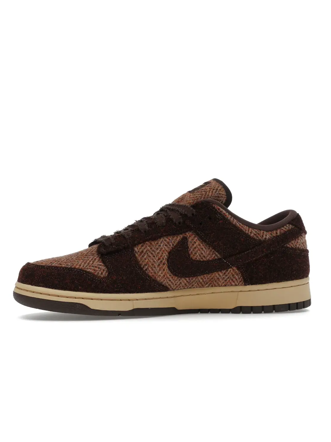 Женские кроссовки с твидом Harris Tweed Nike Dunk Low — изображение 3 из 4, фиолетовый коричневый
