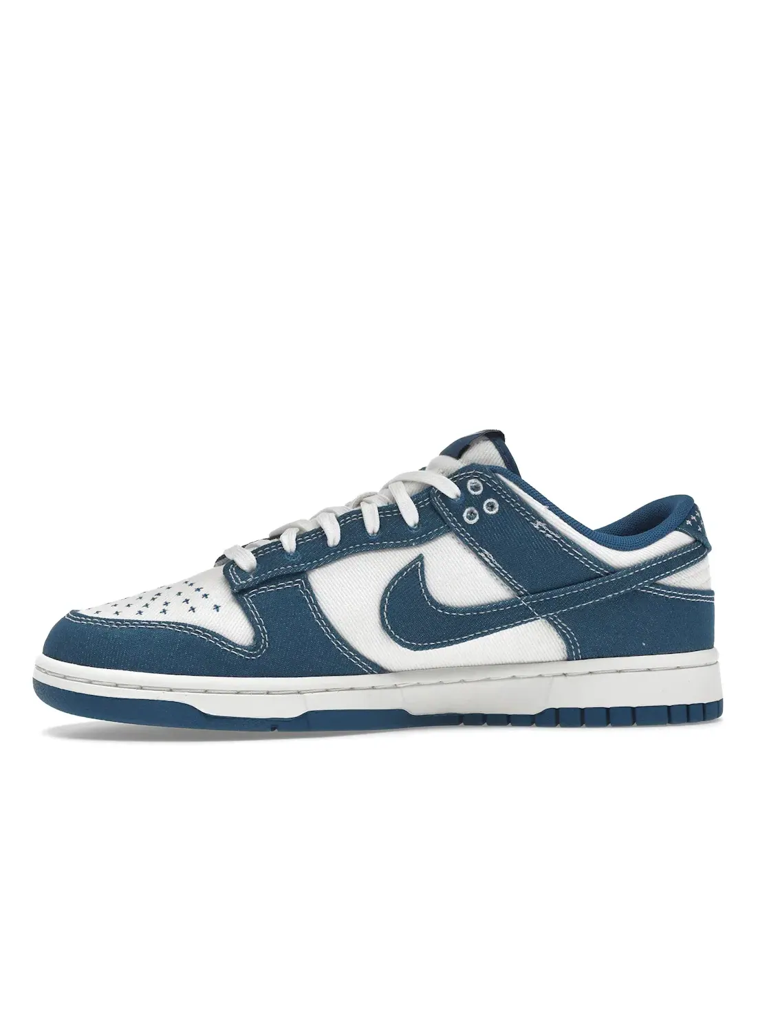 Мужские кроссовки с традиционной вышивкой сашико Nike Dunk Low — изображение 3 из 4, белый/синий