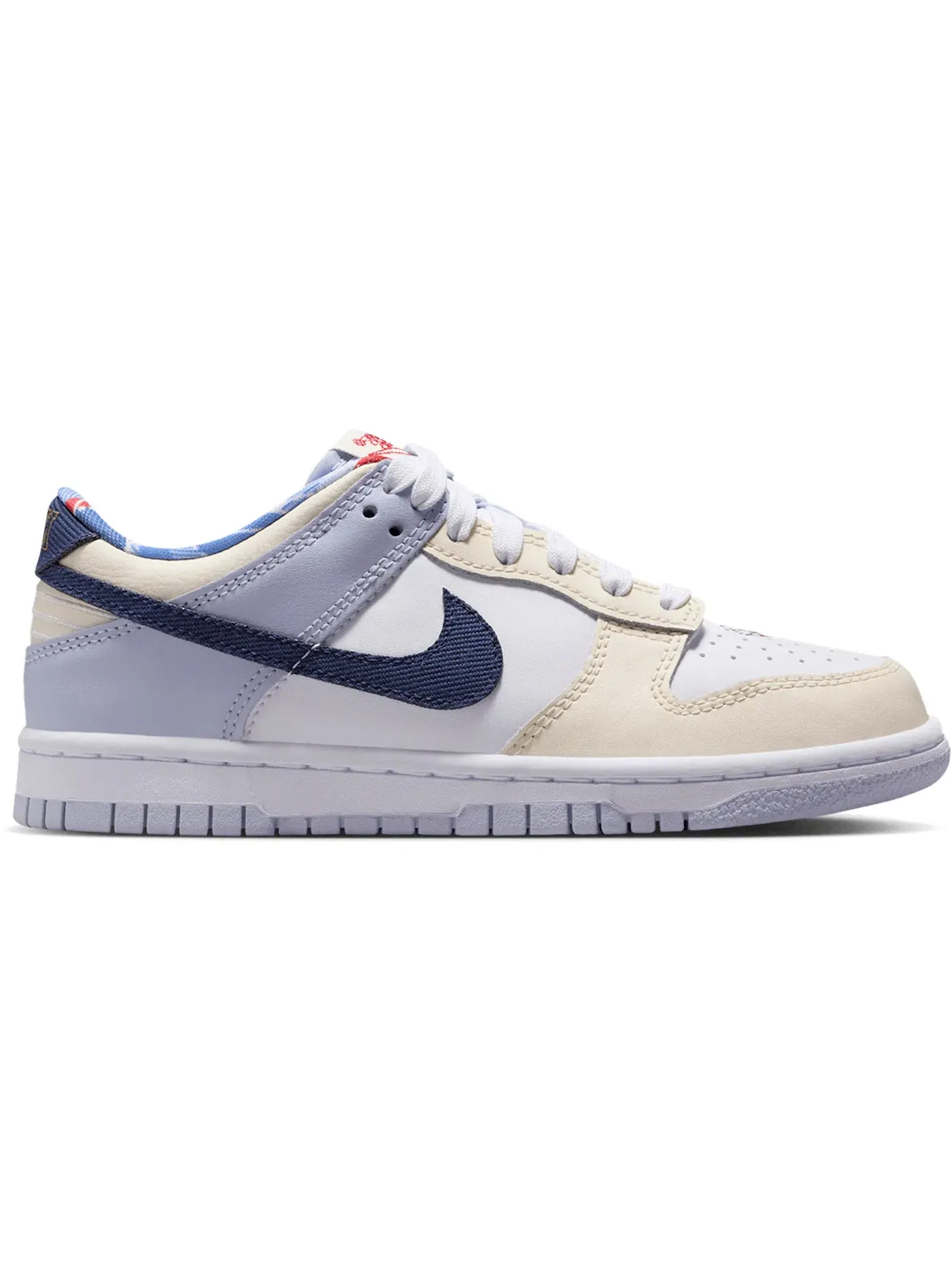 Детские кроссовки Lifestyle Nike Dunk Low Just Do It (GS) — изображение 1 из 1, белый/белый//темно-синий