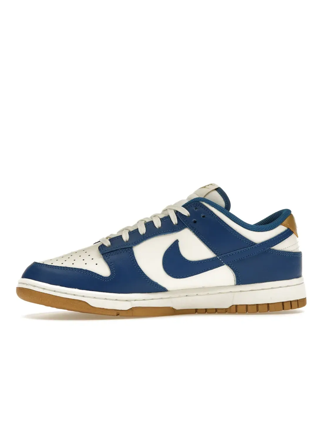 Женские кроссовки с цветовой блокировкой Nike Dunk Low — изображение 3 из 4, белый/синий/золотистый