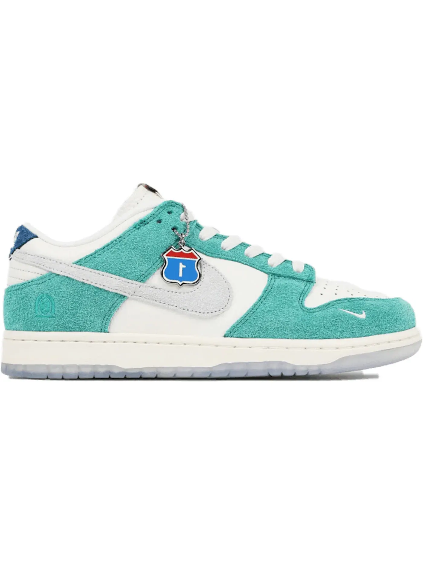 Мужские кроссовки с цветовой блокировкой Nike Dunk Low Neptune Green — изображение 1 из 1, белый-зеленый-синий