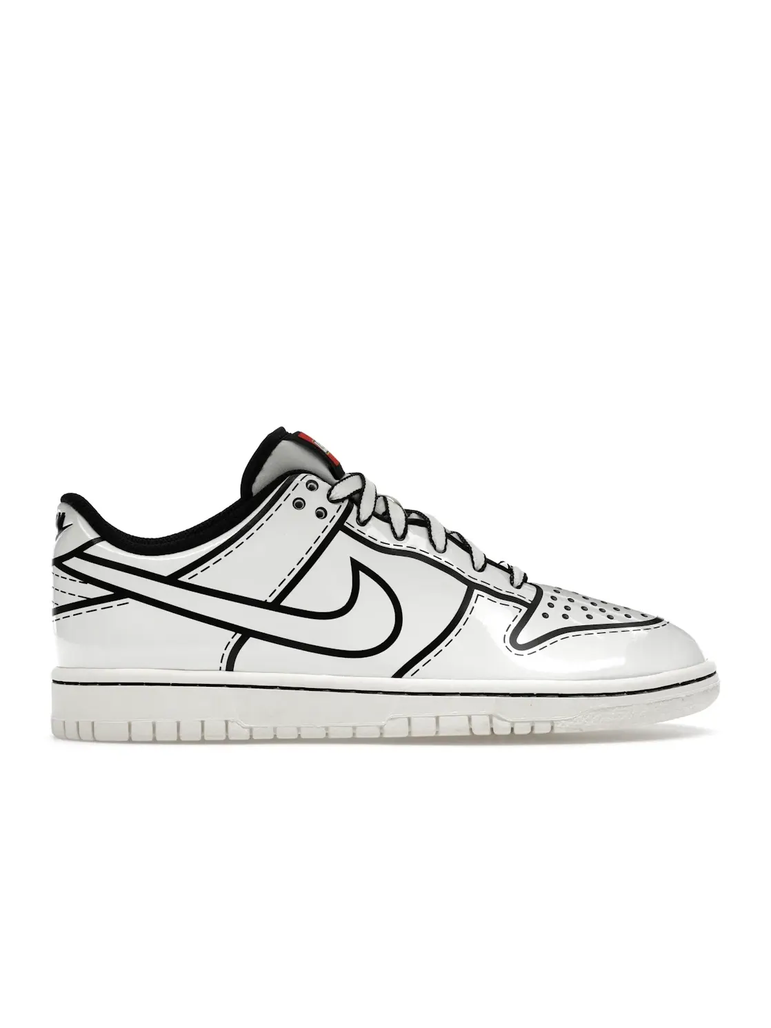 Детские кеды Lifestyle с принтом LEGO Nike Dunk Low — изображение 1 из 4, черный/красный