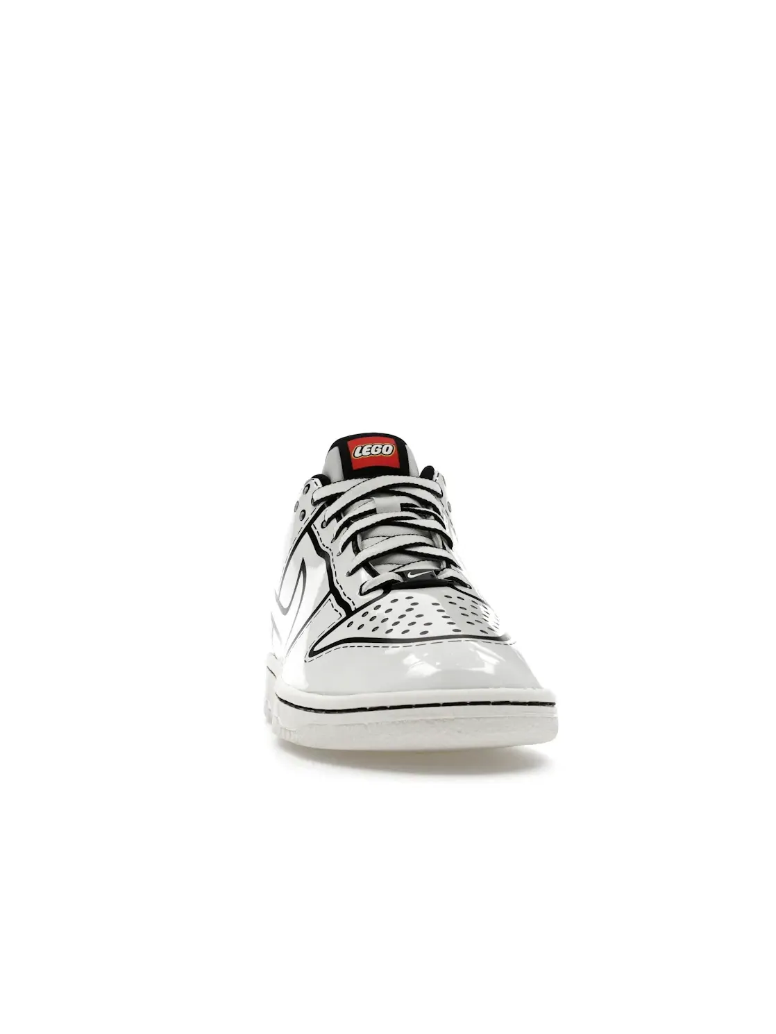 Детские кеды Lifestyle с принтом LEGO Nike Dunk Low — изображение 2 из 4, черный/красный