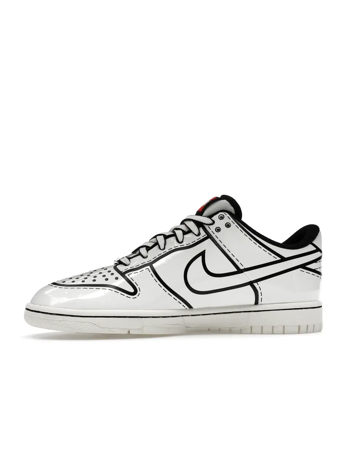 Детские кеды Lifestyle с принтом LEGO Nike Dunk Low — изображение 3 из 4, черный/красный