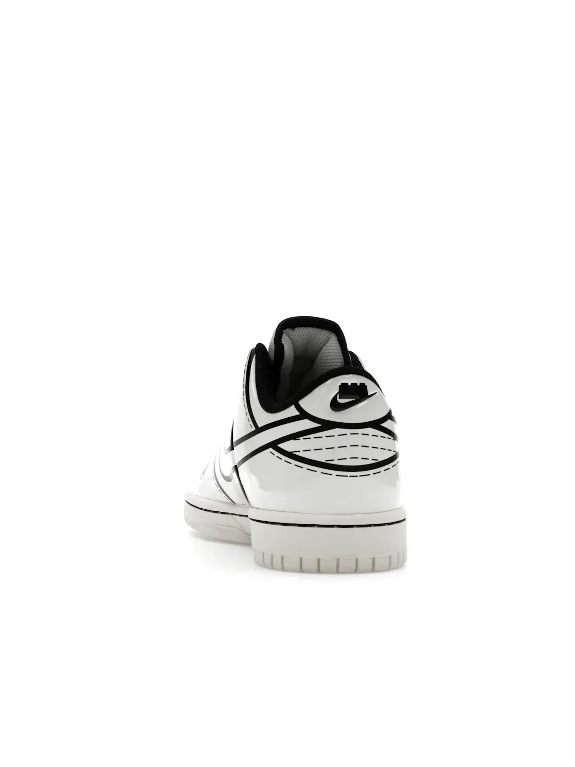 Детские кеды Lifestyle с принтом LEGO Nike Dunk Low — изображение 4 из 4, черный/красный