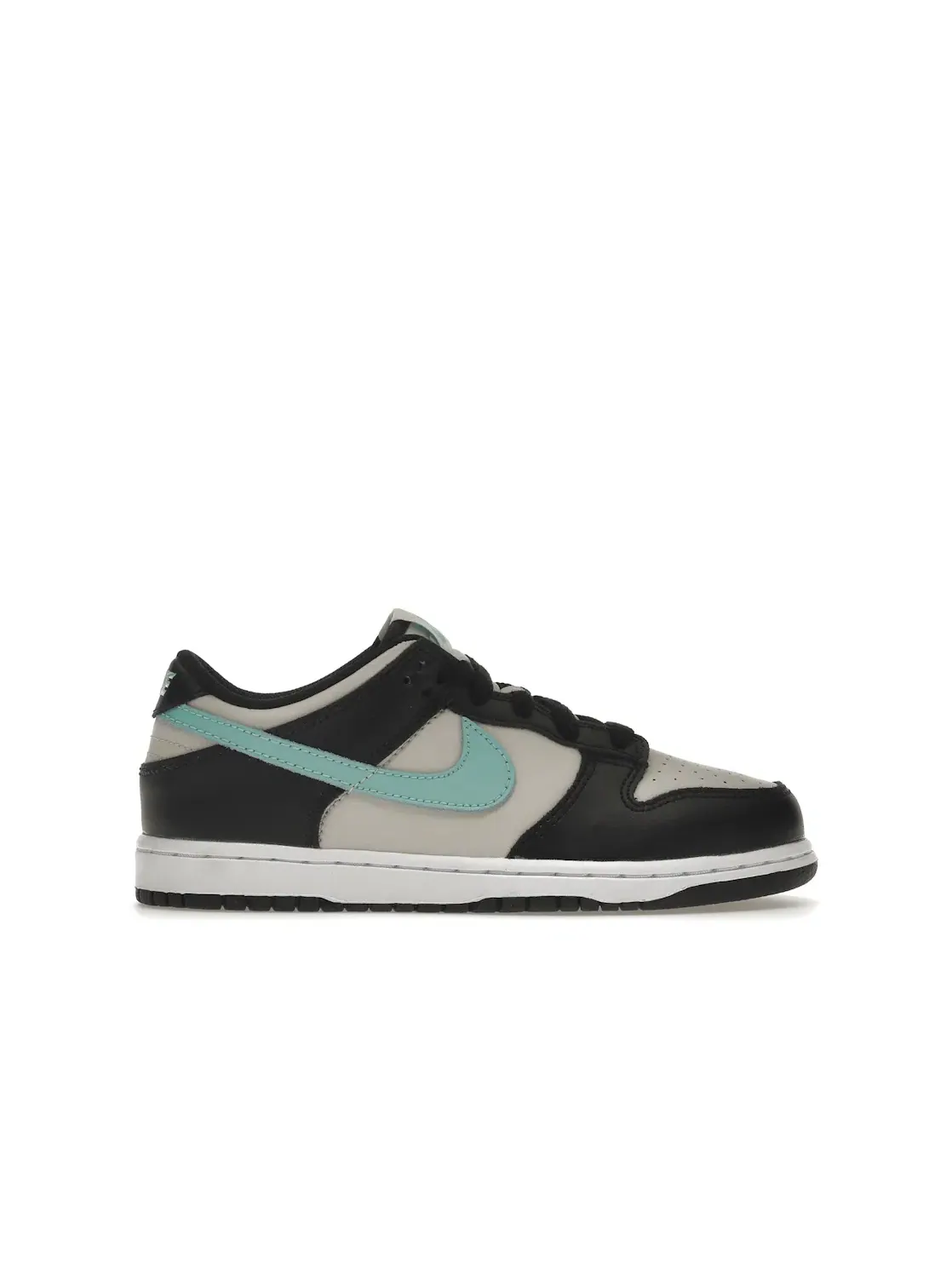 Детские кроссовки с кожаным верхом Nike Dunk Low — изображение 1 из 4, светлый/черный-белый