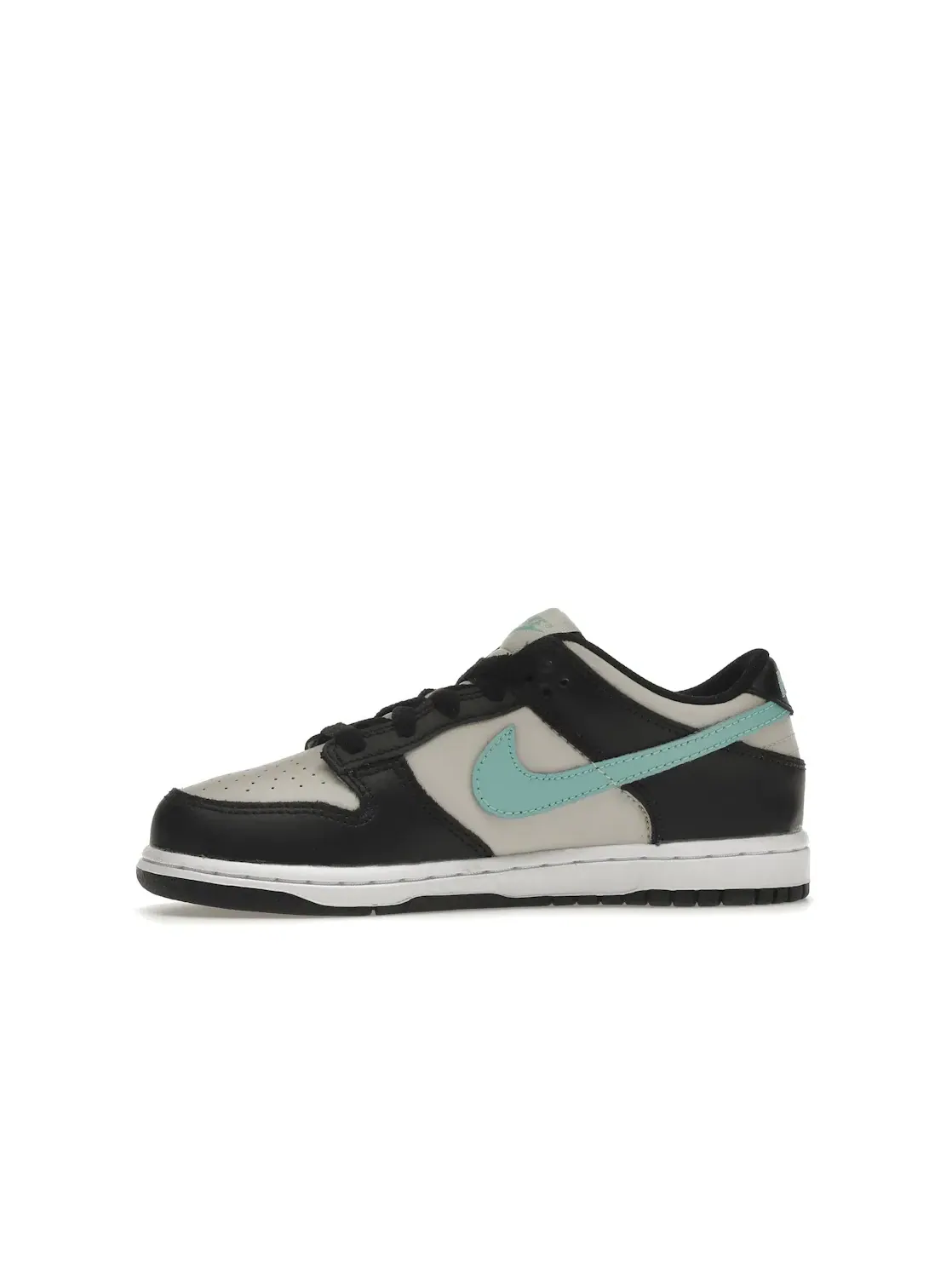 Детские кроссовки с кожаным верхом Nike Dunk Low — изображение 3 из 4, светлый/черный-белый