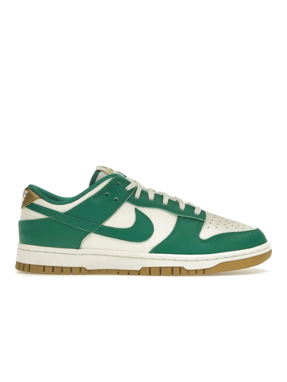 Женские кроссовки с контрастными деталями Nike Dunk Low — изображение 1 из 4, металлик золотистый