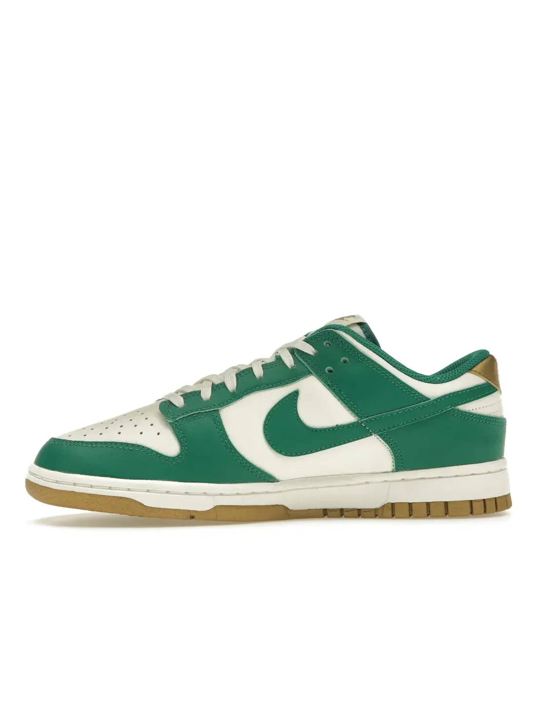 Женские кроссовки с контрастными деталями Nike Dunk Low — изображение 3 из 4, металлик золотистый