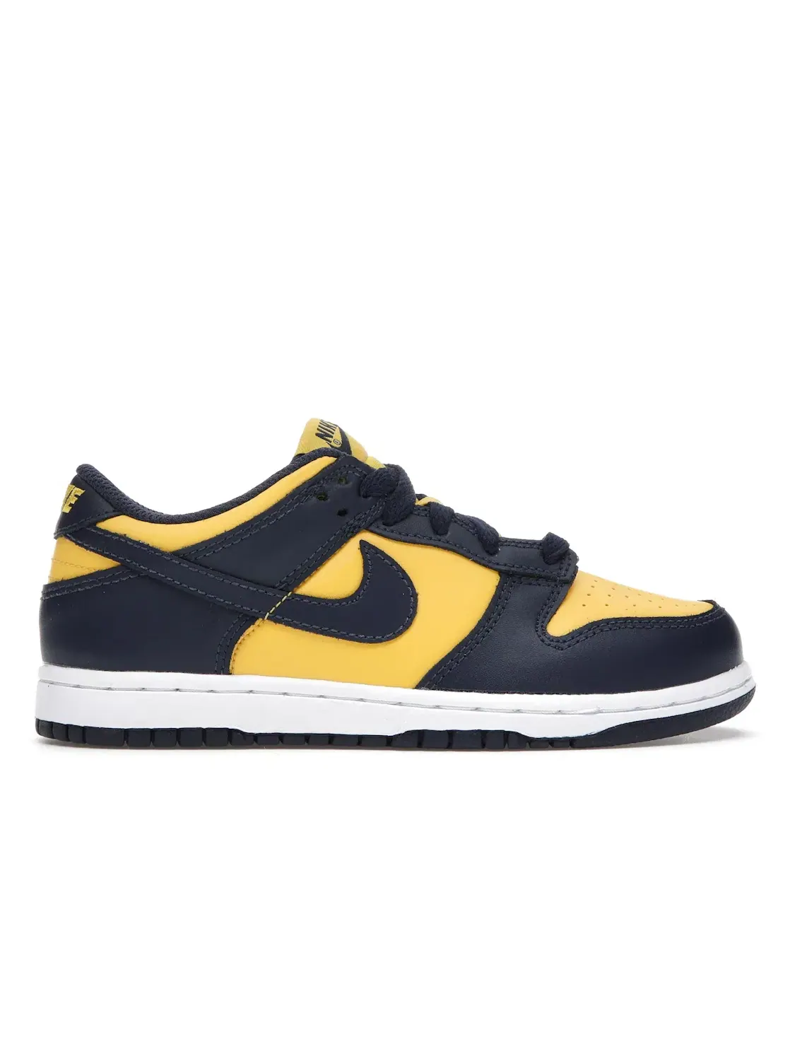 Детские кроссовки для мальчиков с кожаным верхом Nike Dunk Low — изображение 1 из 4, темно-синий-белый